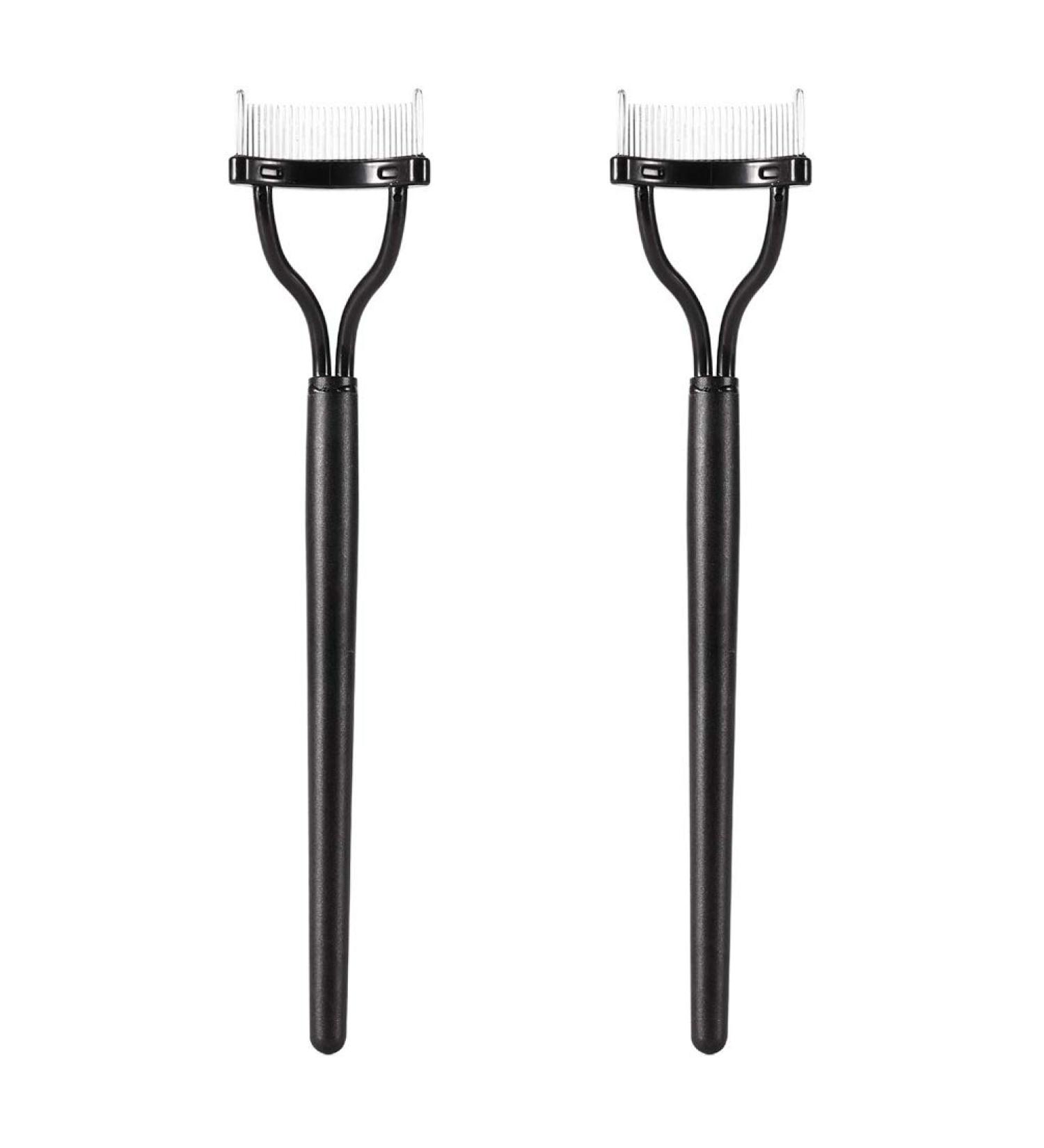 2 PCS Metal Teeth Eyelash Comb & Makeup Mascara Applicator - Curler & Separator Grooming Brushes - Buy Online on GoSupps.com
