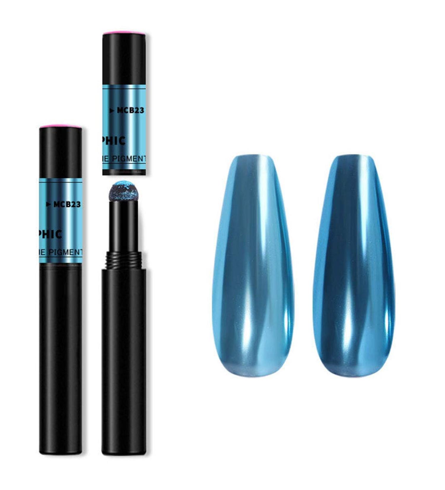 Chrome Nail Powder Pen - Mirror Effect Glitter Eyeshadow Pen MCB-23 - Buy Online on GoSupps.com