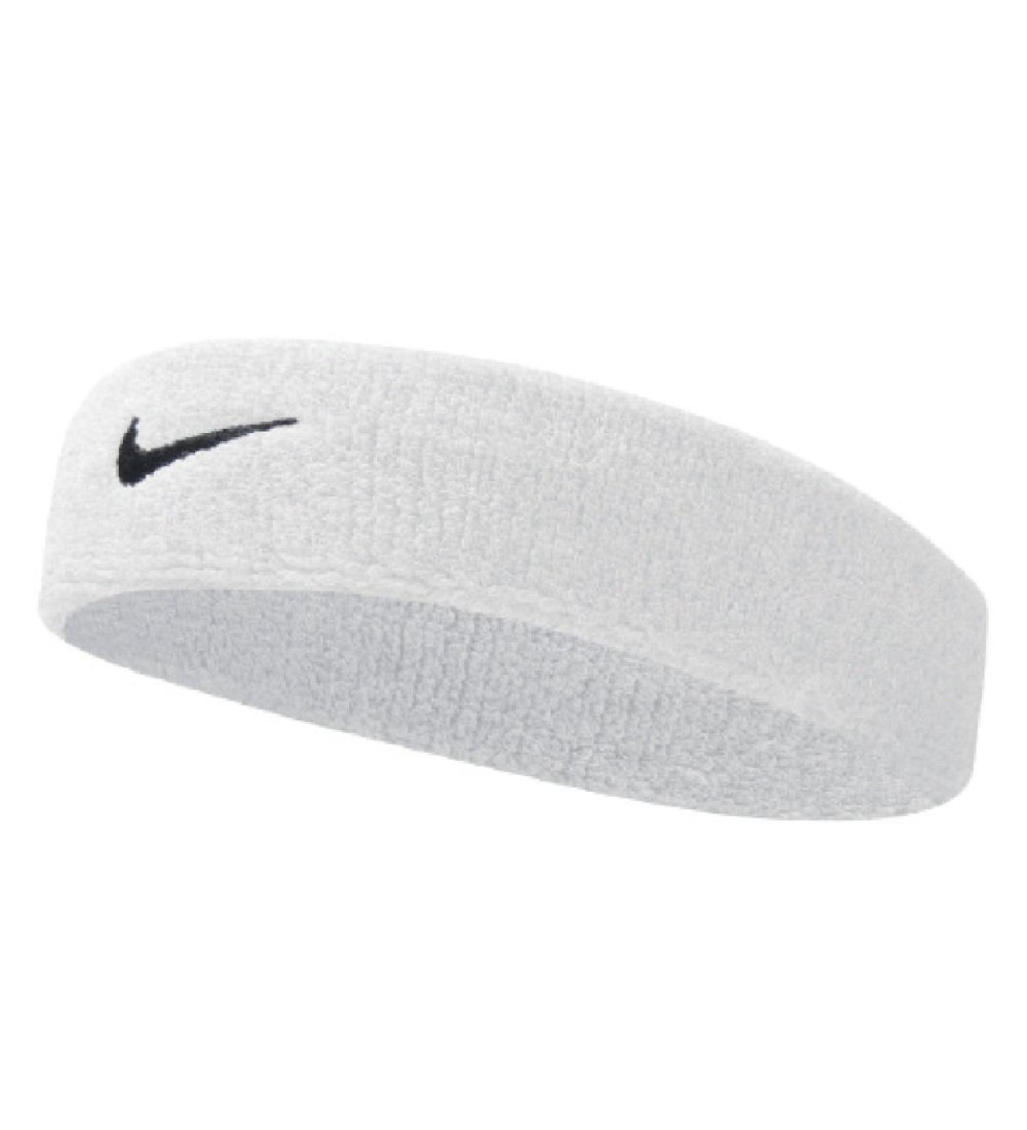 Nike Unisex Adult Swoosh Headband/Headband One Size White (White/black)