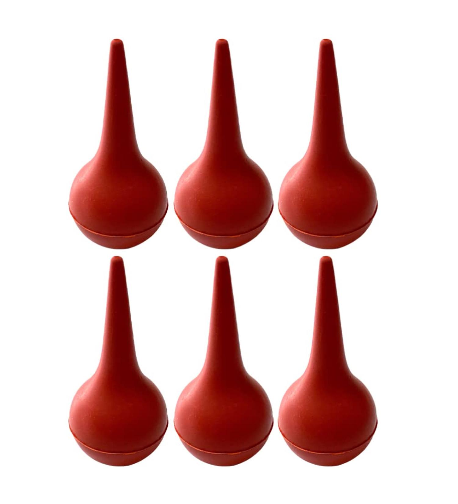 6pcs Ear Syringe Rubber Sucker Set - Ear Washing Squeeze Bulb for Adults | Laboratory Tool - Buy Online on GoSupps.com