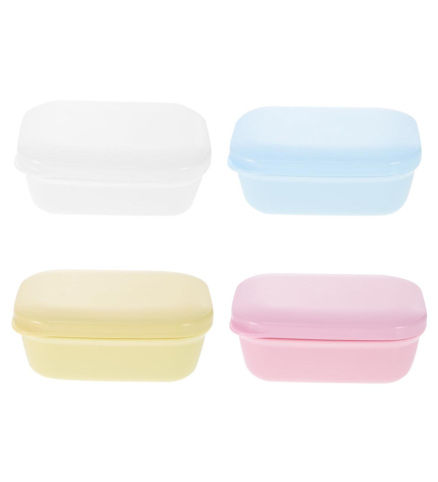Cabilock 4pcs Box Soap Bar Case Suction Cup Soap Holder Bathroom Soap Bar Soap Holder Dish Soap Container with Lid Soap Dish with Lid Soap Container Soap Case With Cover Drain - Buy Online on GoSupps.com