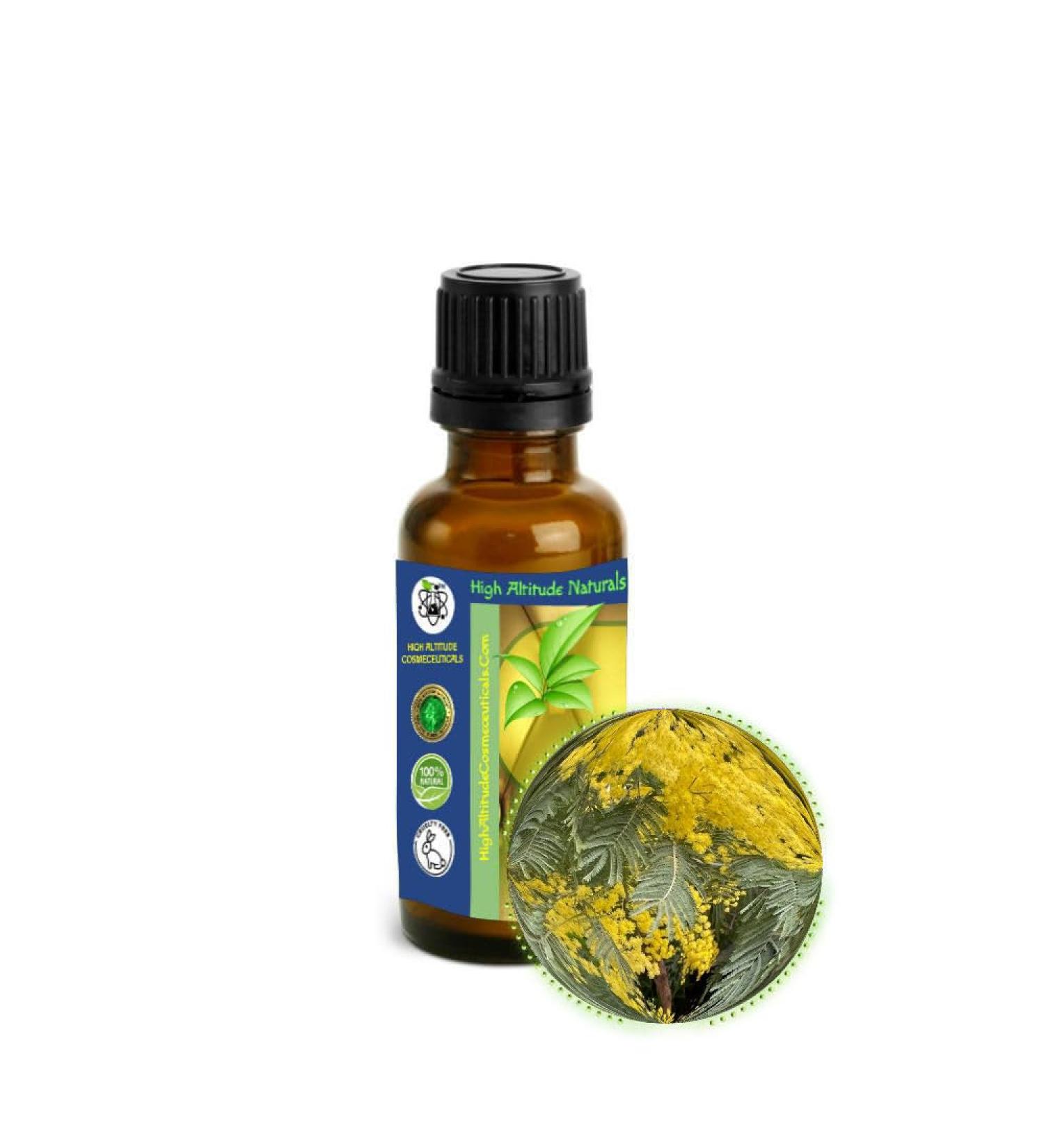 Mimosa Absolute Essential Oil (Acacia Dealbata) - Pure & Natural Uncut Undiluted - Therapeutic Cosmetic Aromatherapy Perfumery - 30ml (1oz)