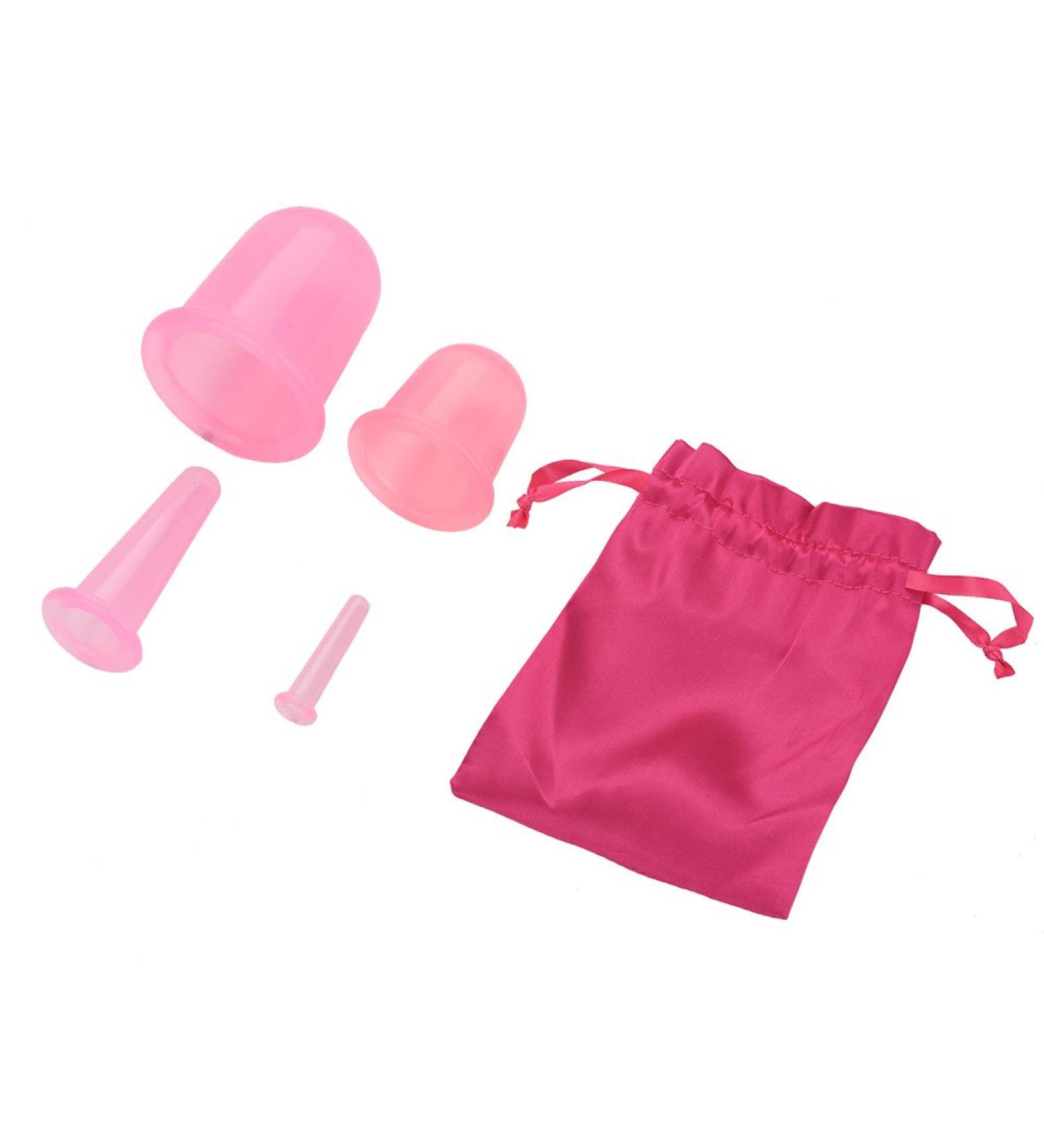 Silicone Massage Cups - Anti-Cellulite Suction Cups for Body & Face | Full Body Massage Device (Pink) - Shop Internationally! - Buy Online on GoSupps.com