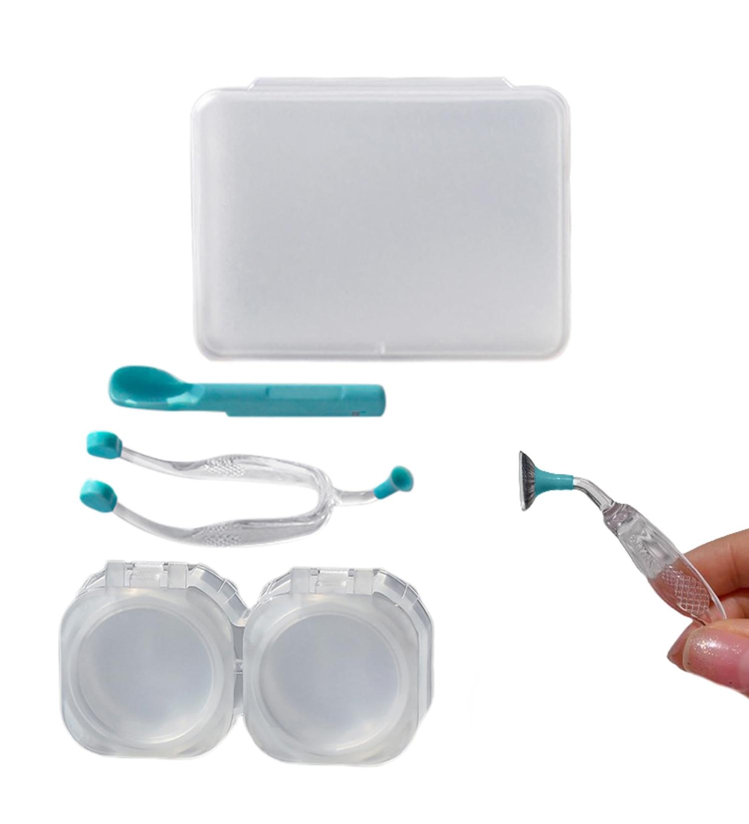 Soft Contact Lens Remover & Insertion Tool | Silicone Contact Plug - Portable Tweezers & Shovels for Easy Use | Frifer Double Box Set - Buy Online on GoSupps.com