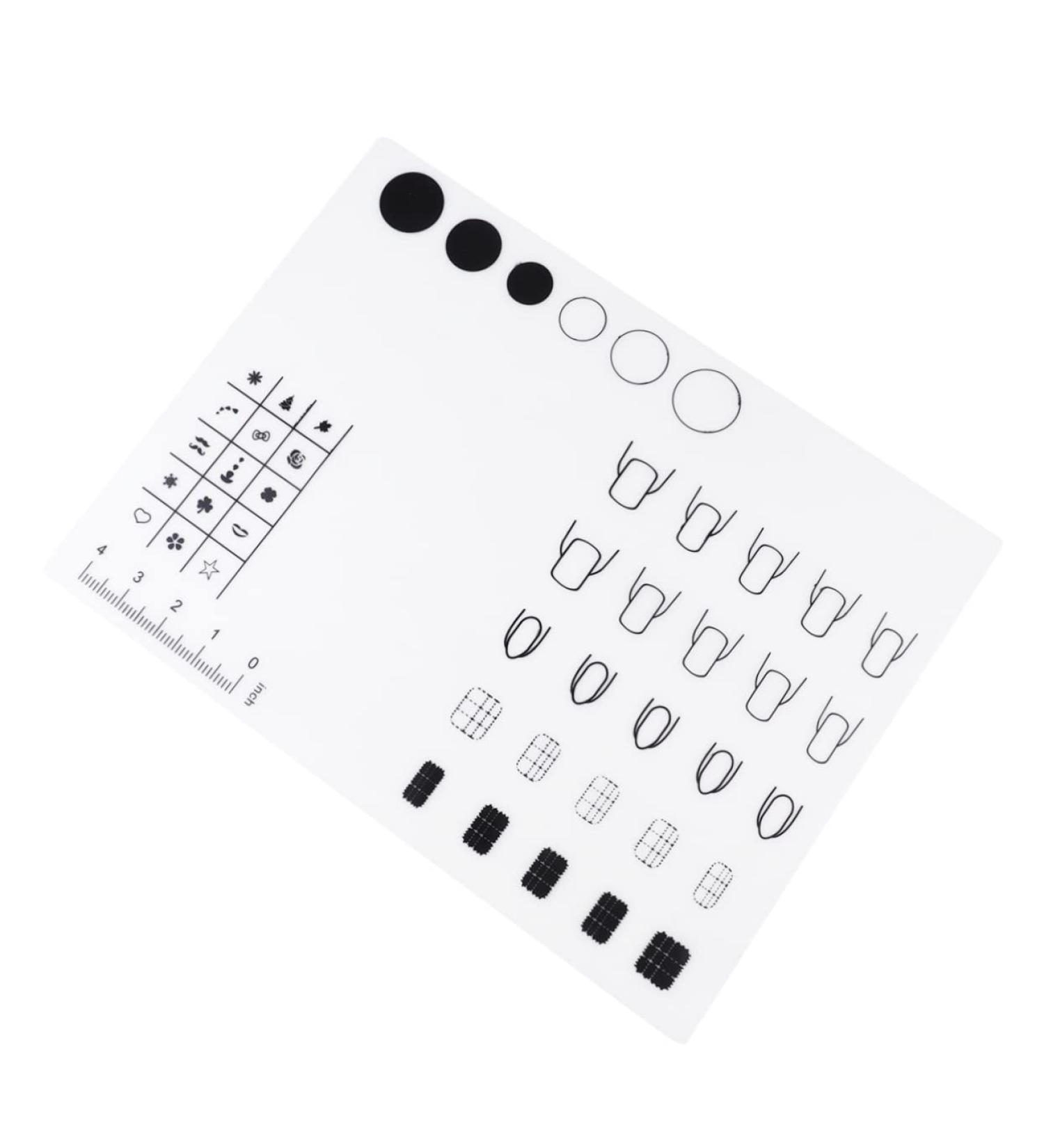 FRCOLOR Nail Practice Mat Nail Art Soft Silicone Pad Nail Manicure Mat Nail Sticker Guide Printing Mat Silicone Mat for Nails Nail Polish mat paint silicone mat Silica gel Work nail plate - Buy Online on GoSupps.com