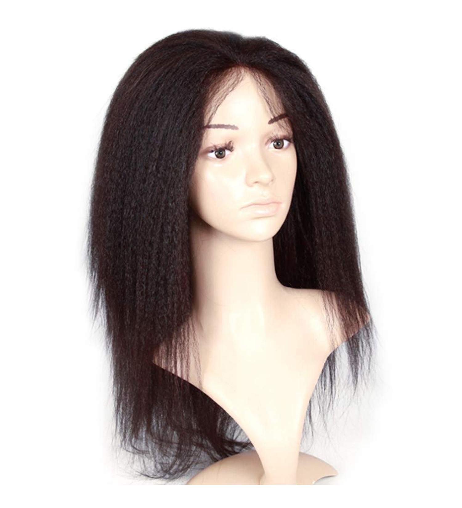 Shop Long Curls Straight Lace Front Wigs for Black Women | Pre-Plucked Curly Bob Wigs Glueless Natural Black Hair 150% Density 22 inch - Buy Online on GoSupps.com
