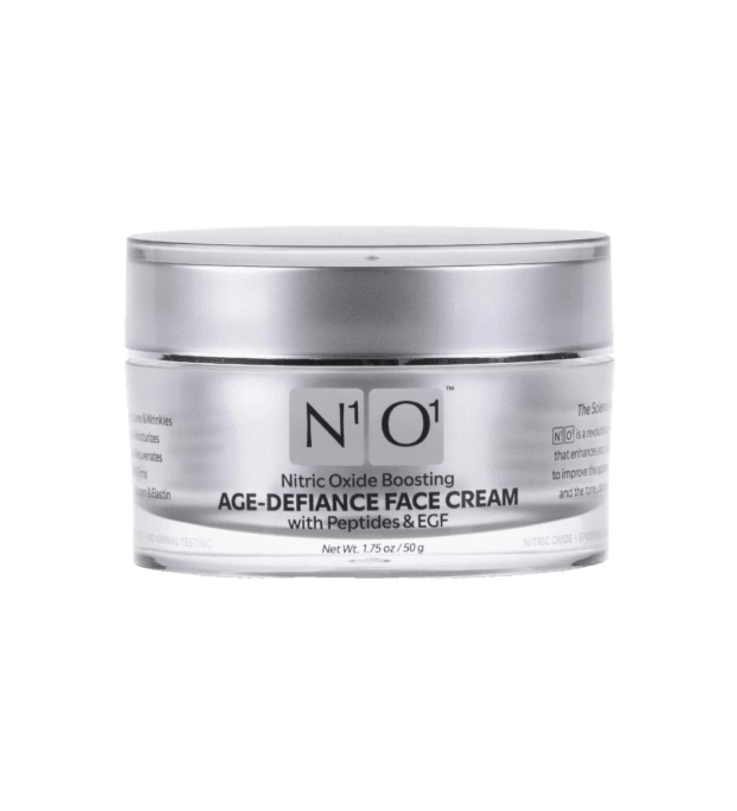 N1O1 Nitric Oxide Anti Aging Face Cream with Complex Peptides, EGF, Collagen & Elastin Boost - Hydrating, Pore Minimizer, Reduces Wrinkles & Dark Spots - 1.75 oz - Buy Online on GoSupps.com