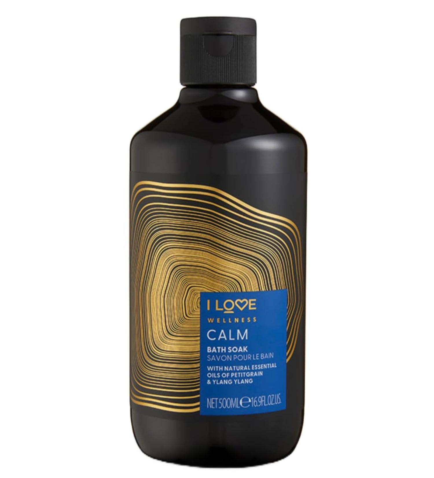 I Love Wellness CALM Bath Soak With Natural Essential Oils Of Petitgrain & Ylang Ylang Fragranced Bath Soak Invigorating Aroma Vegetarian & Vegan-Friendly - 500ml - Buy Online on GoSupps.com