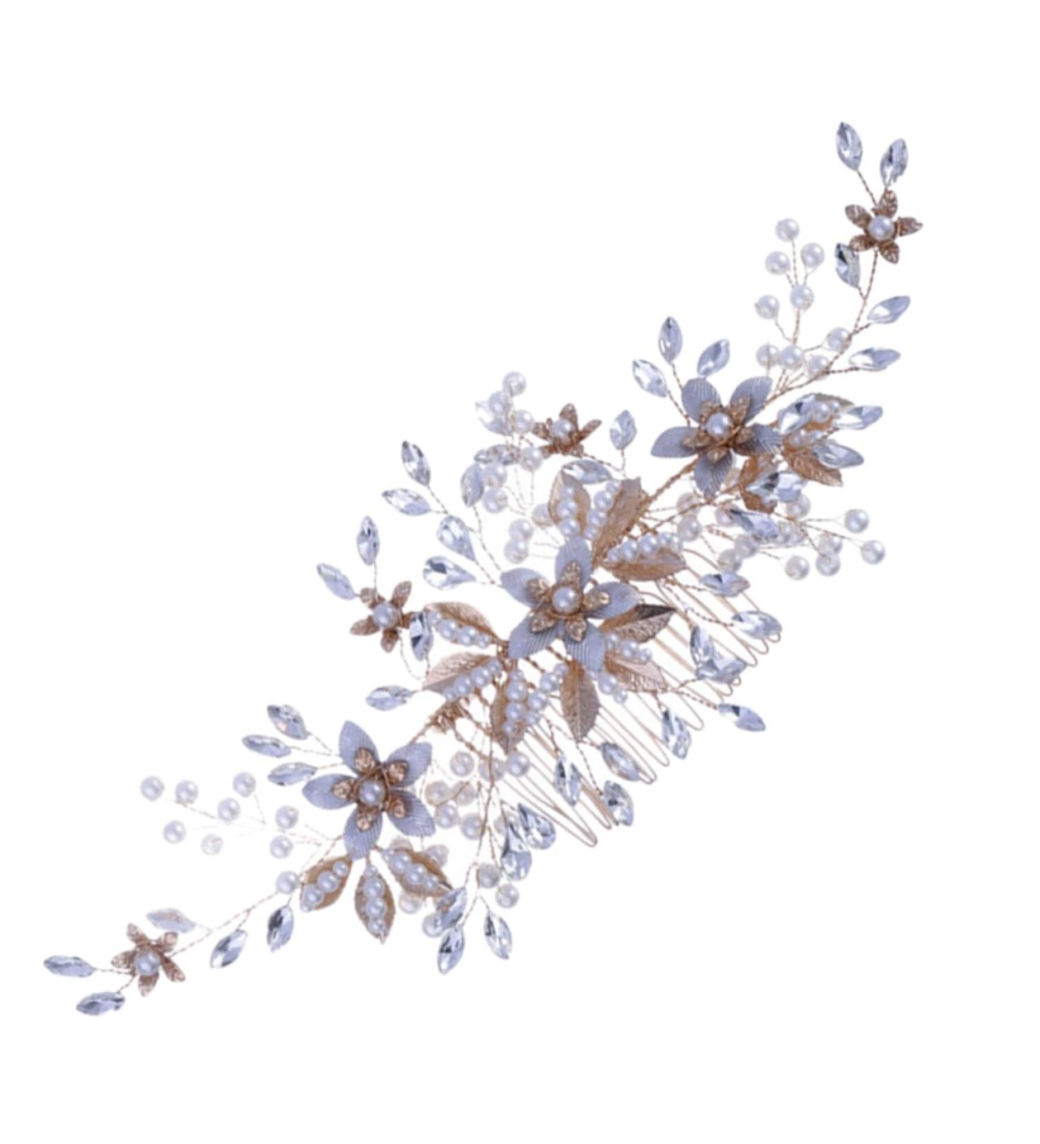 Healeved Headgear Wedding Pearl Hair Comb Bridal Hair Decor Bride Headdress Wedding Headdress Wedding Hair Accessories for Brides Wedding Hair Comb Wedding Bridal Hair Comb Bride Hair Comb - Buy Online on GoSupps.com