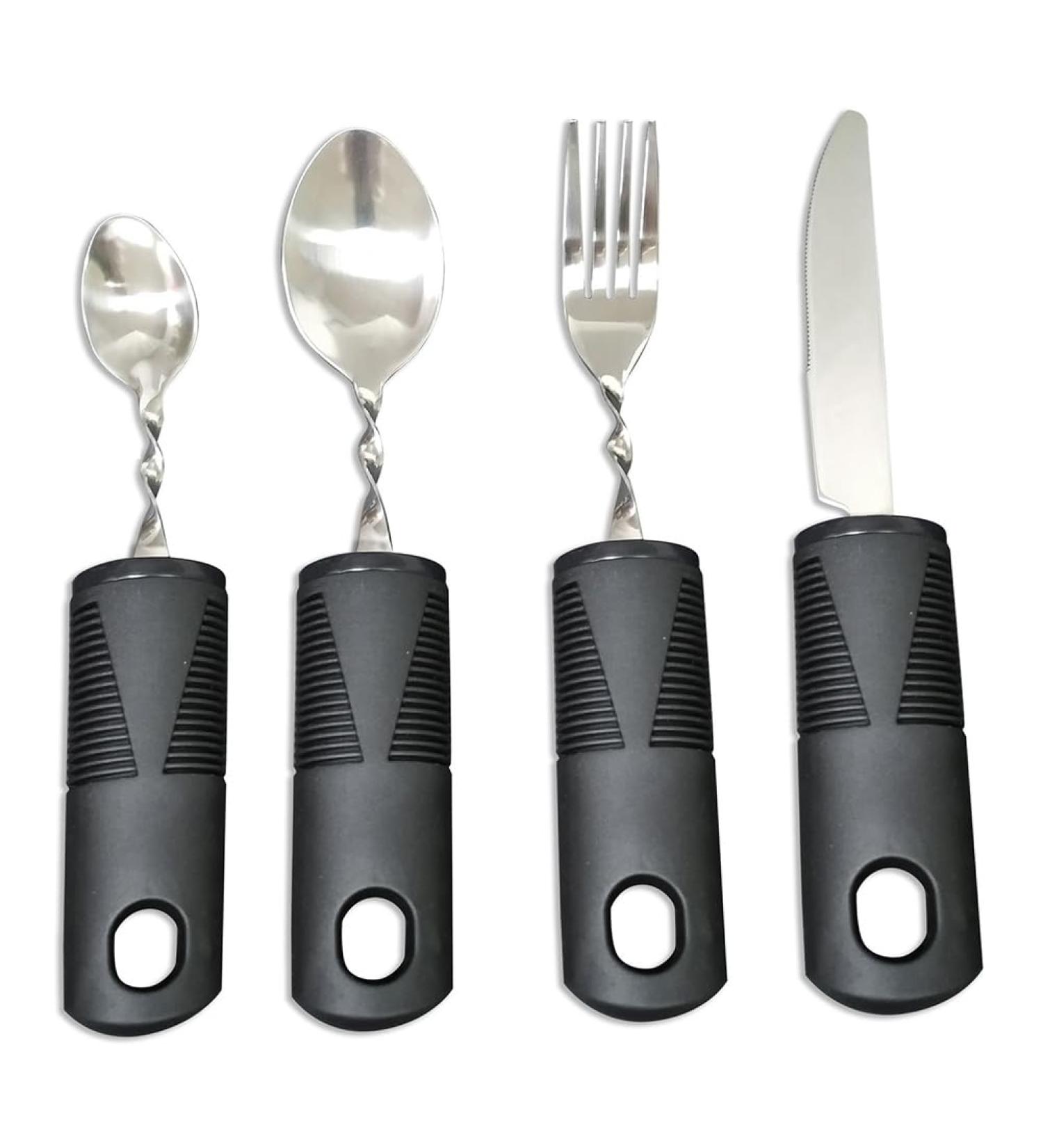 Dewedrt 4pcs Bendable Cutlery Disabled Utensil Adult Weighted Utensils Elderly Built Adults Adaptive Tableware Gadgets - Buy Online on GoSupps.com