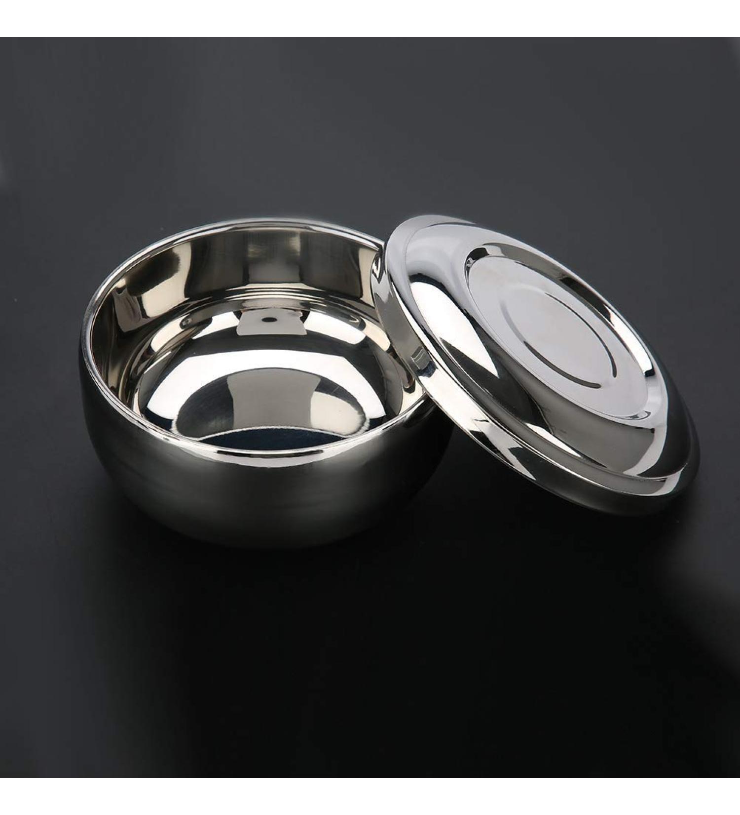 High-Quality Moum Routes Razor for Men - Stainless Steel Shaving Bowl & Foam Box - Perfect Shaving Brush Container (10.5cm) - Buy Online on GoSupps.com