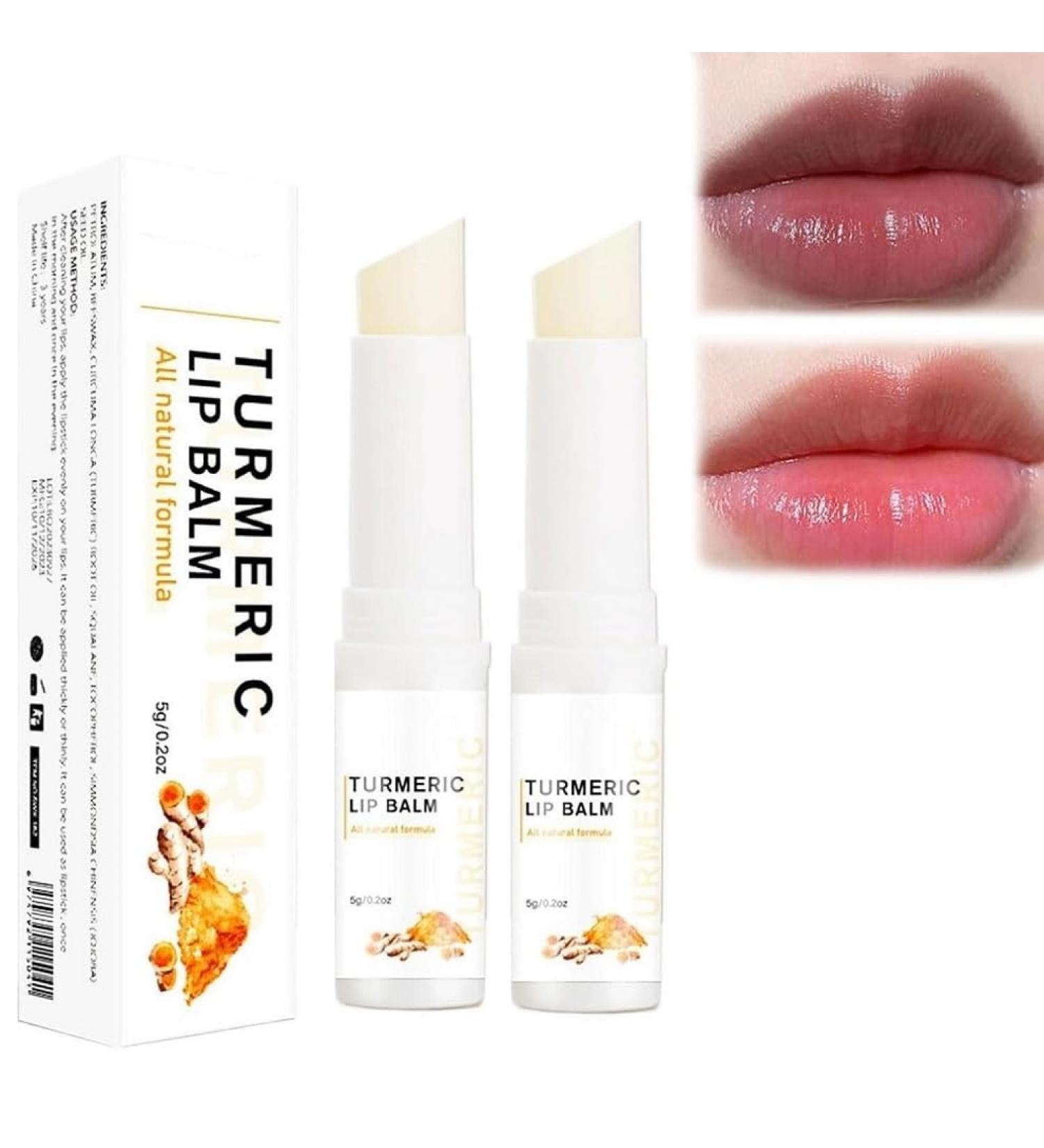 2PCS Turmeric Lip Scrub for Dark Lips Moisturizing Lip Blam for Smokers Exfoliating Lip Blam Dark Lips Corrector Cream Lip Exfoliator Scrub for Lip Softening & Hydration Fade Lip Lines - Buy Online on GoSupps.com