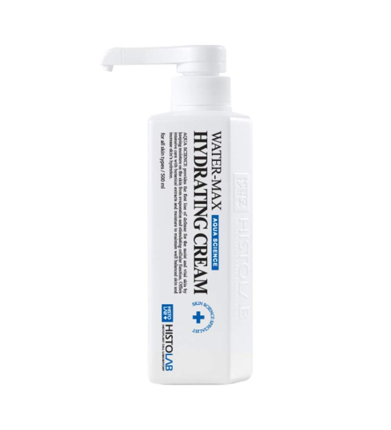 HISTOLAB Water-Max Hydrating Cream | 500ml/17fl.oz | For Dry & Dehydrated Skin | Boosts Moisture & Hydration | For Day and Nighttime Use