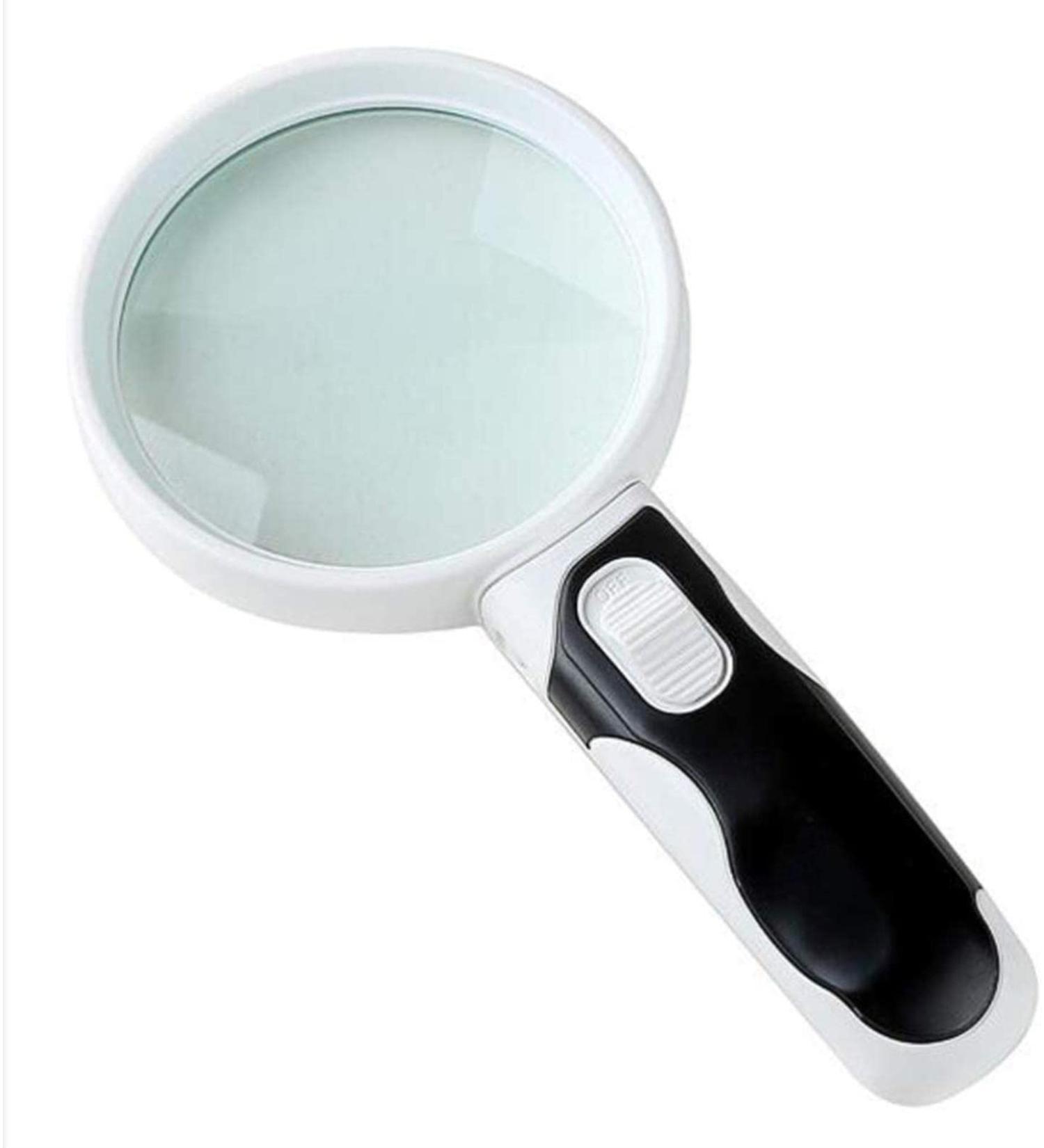 Professional 2.5X 2LED Lights 90MM Super High Clarity Lightweight Handheld Magnifier for Reading Maps - Watch Repair Loupe Full of Stars - Buy Online on GoSupps.com
