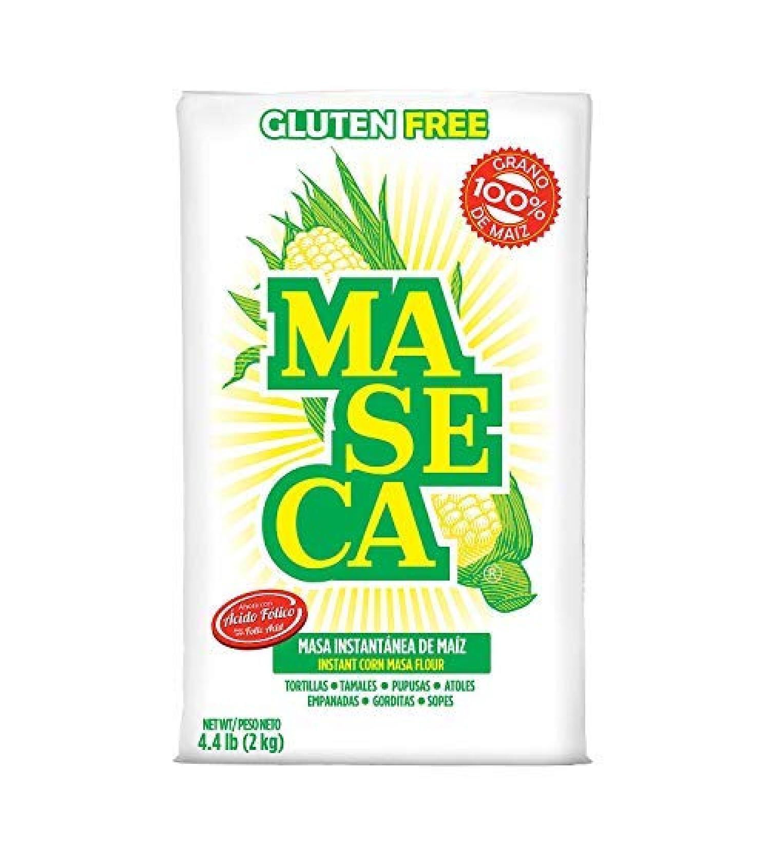 White Maseca Corn Flour Gluten Free 2 Kg 4.4 lb - Authentic Mexican Cooking Ingredient - Buy Online on GoSupps.com