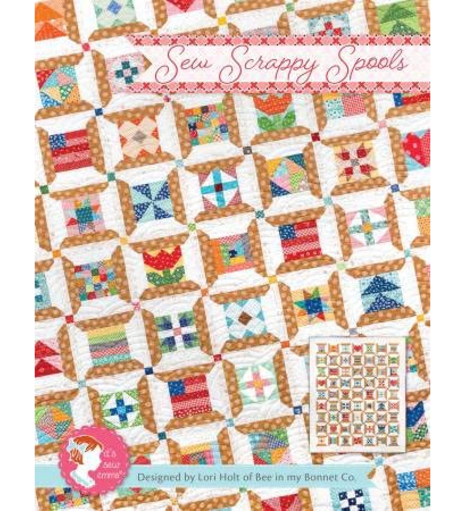 It's Sew Emma Sew Scrappy Spools Quilt Pattern  Multi