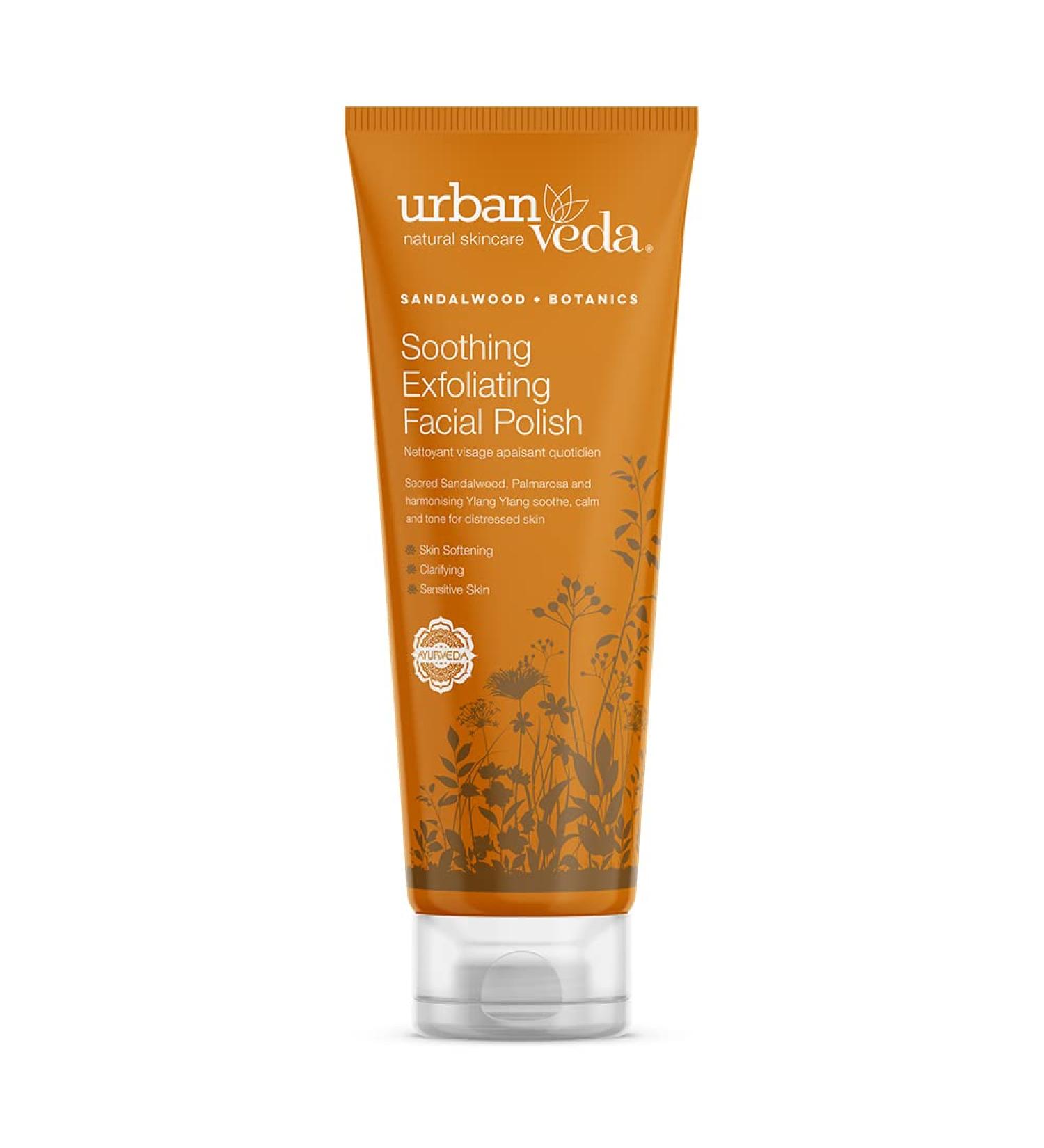 UrbanVeda Soothing Exfoliating Facial Polish 125ml - Gentle Skin Exfoliator - Buy Online on GoSupps.com