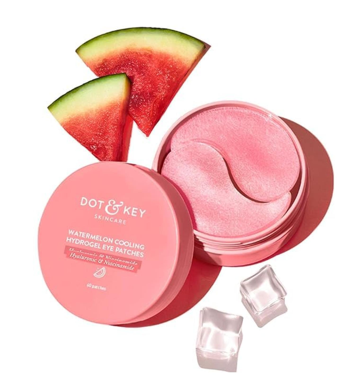 Watermelon Cooling Hydrogel Under Eye Patches | Reduce Dark Circles & Puffiness | Hyaluronic & Niacinamide | 60 Hydrating Eye Patches - Buy Online on GoSupps.com