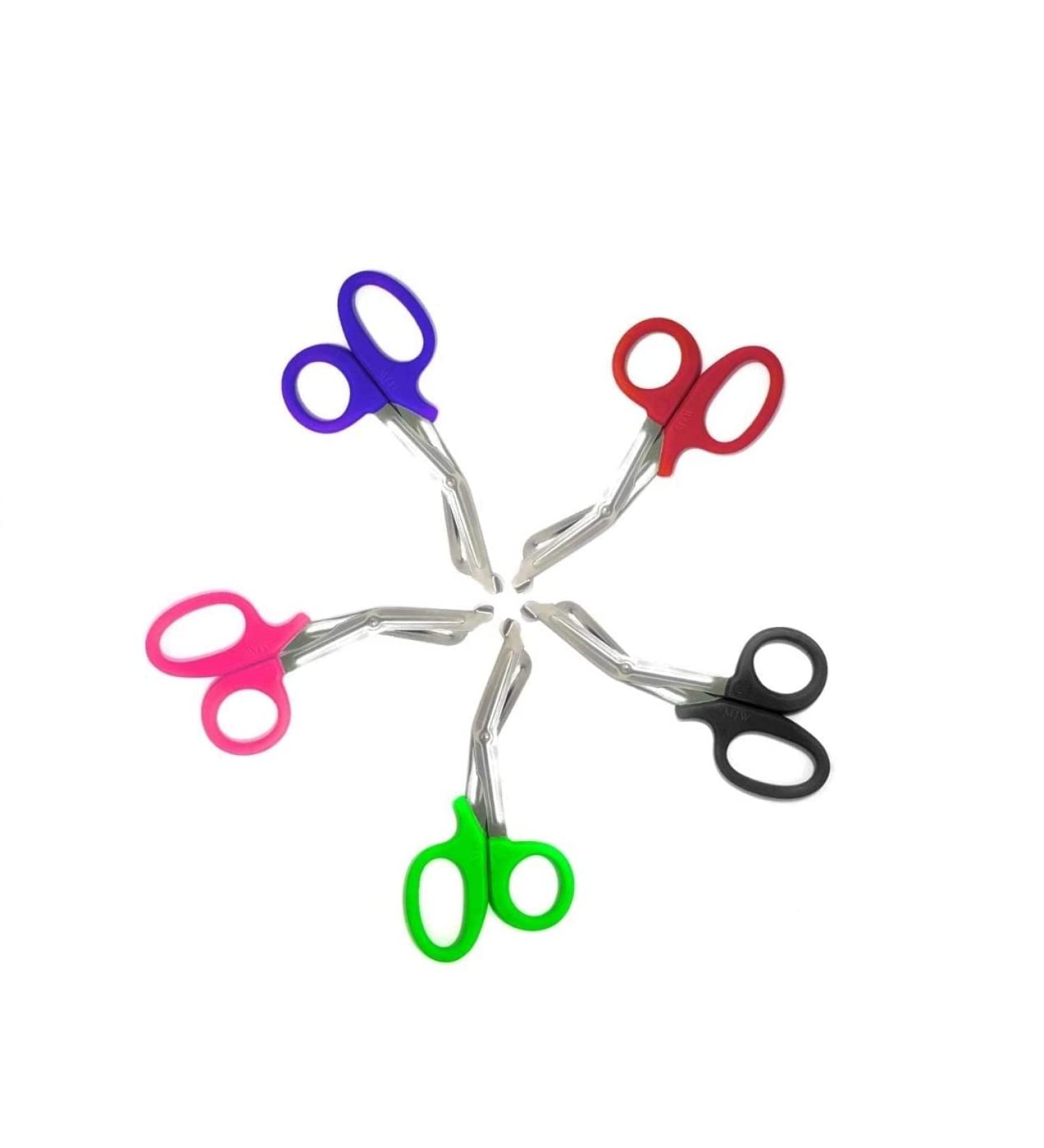 Titanium EMT Trauma Shears 5.5'' Bent Stealth - Green Bandage Shears for Nurses & Students Emergency Room - Buy Online on GoSupps.com