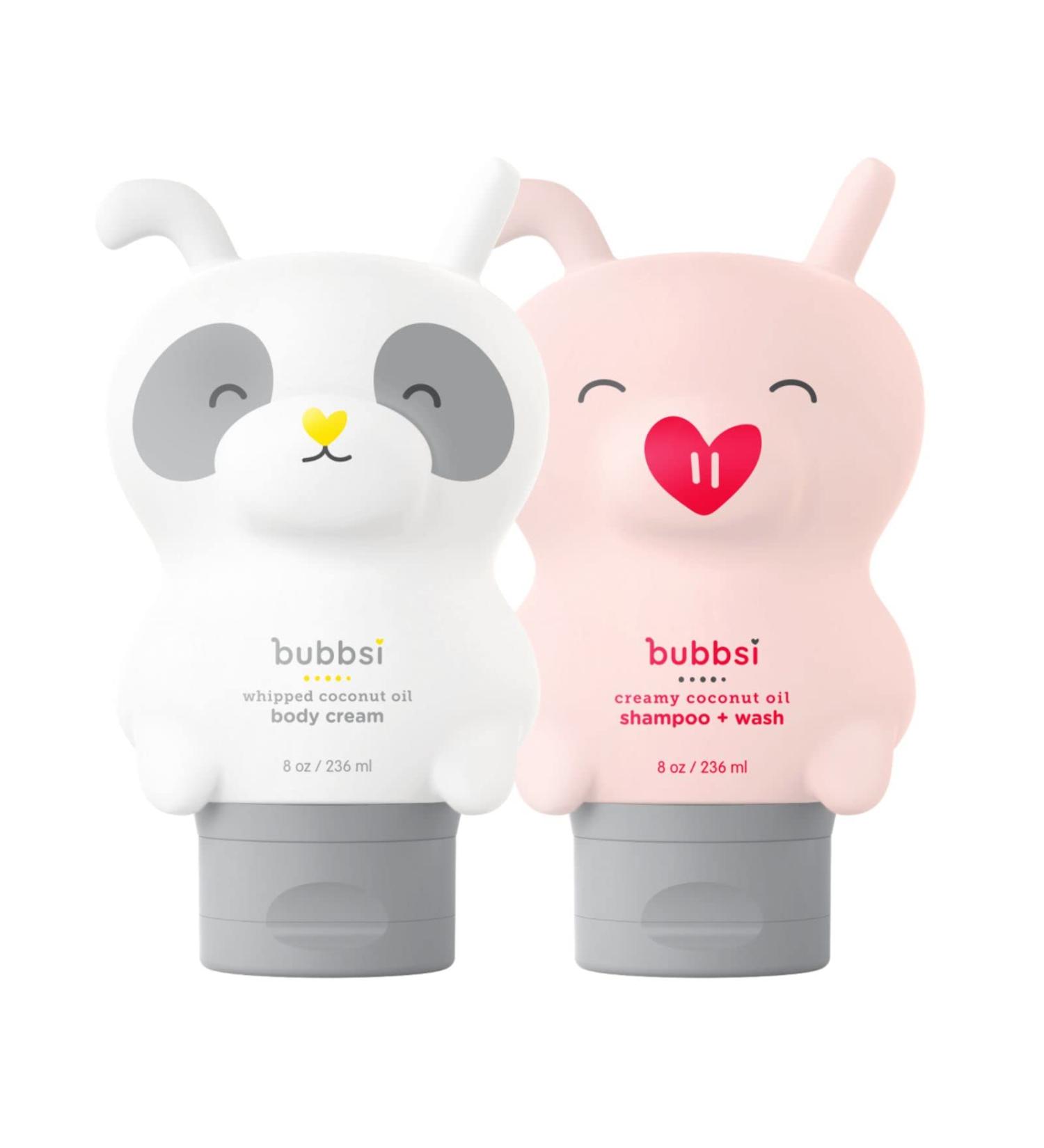 Bubbsi Organic Coconut Oil Baby Wash & Lotion Duo for Baby Acne & KP | Gentle, Sulfate-free Formula for Face & Body | Light Natural Scent, Won't Irritate Eyes - Buy Online on GoSupps.com