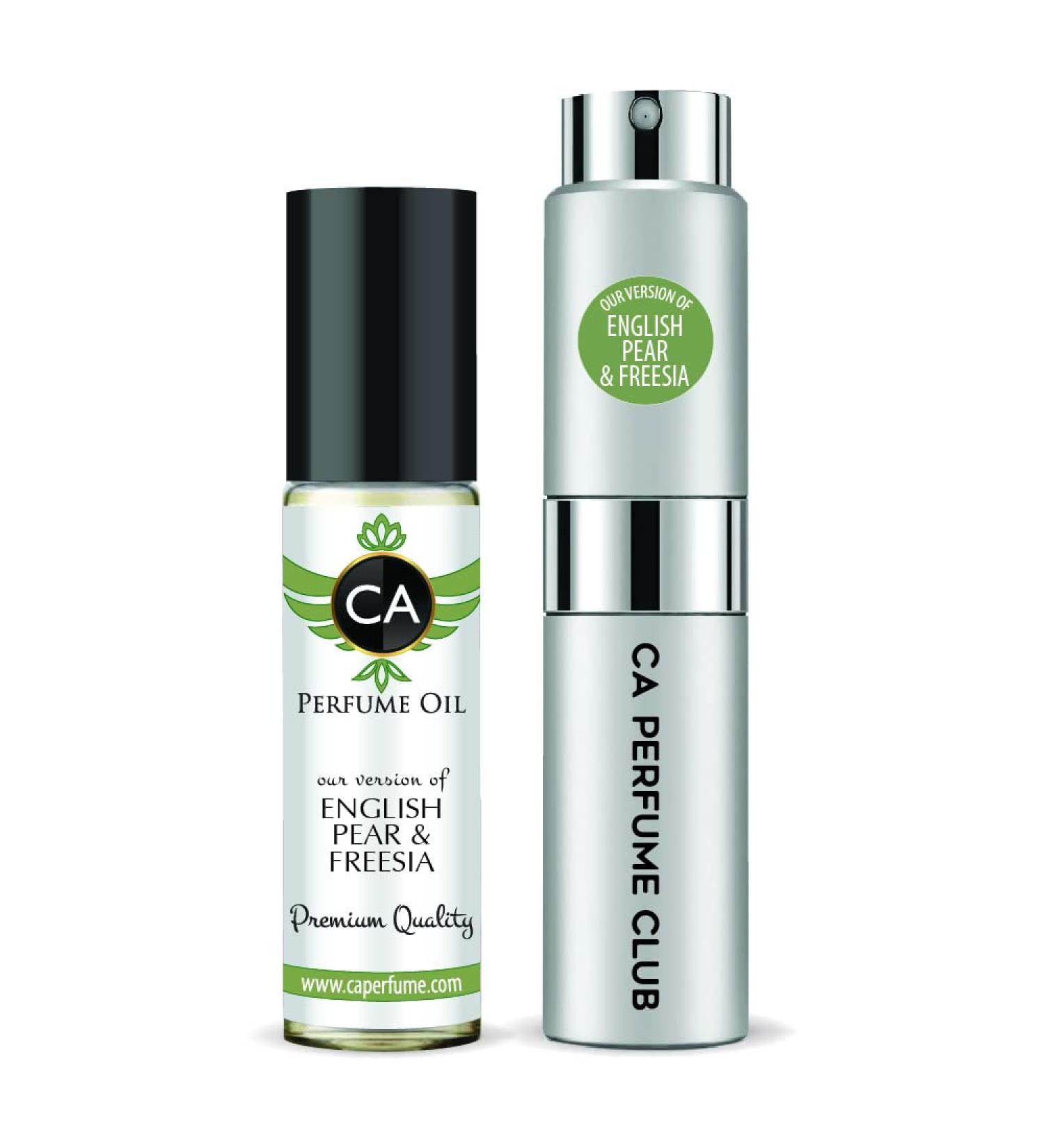 CA Perfume Duo Impression of Jo English Pear & Freesia For Women & Men Eau de Parfum Refillable Atomizer Sprayer+ Fragrance Body Oil Long Lasting Sample Travel Size Roll-On 0.27 Fl Oz+0.33 Fl Oz - Buy Online on GoSupps.com