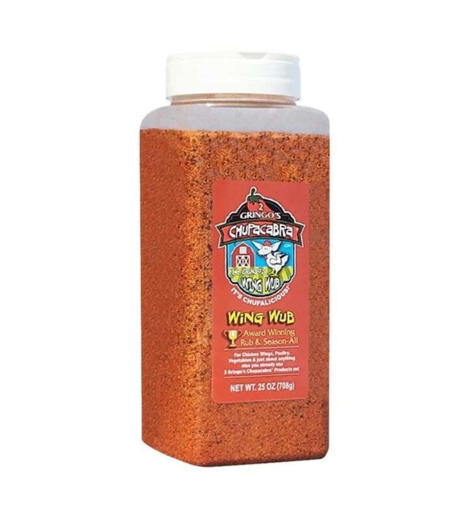 2 Gringos Meat Rub & Seasoning 25oz Bottle Select Flavor (Wing Wub)