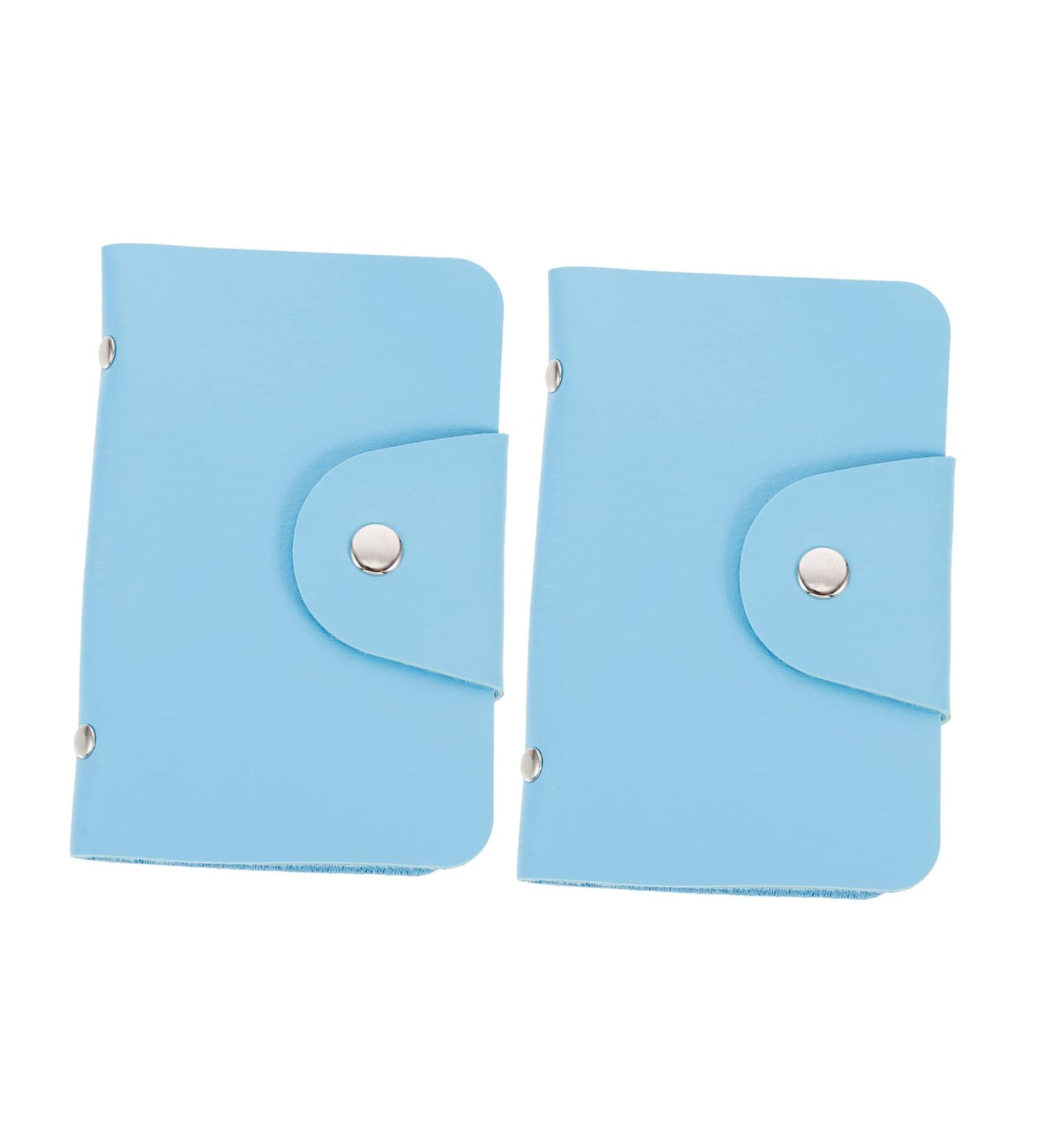 Mikinona 2pcs Nail Art Card Holder Stamping Plates Organizers Nail Template Bags Stamping Plates Storage Bag Cases Nail Plate Storage Bag Nail Art Stamper Pouches Pu Printing Printed Bag Sky-blue 14.5X9.5X1.8CM - Buy Online on GoSupps.com