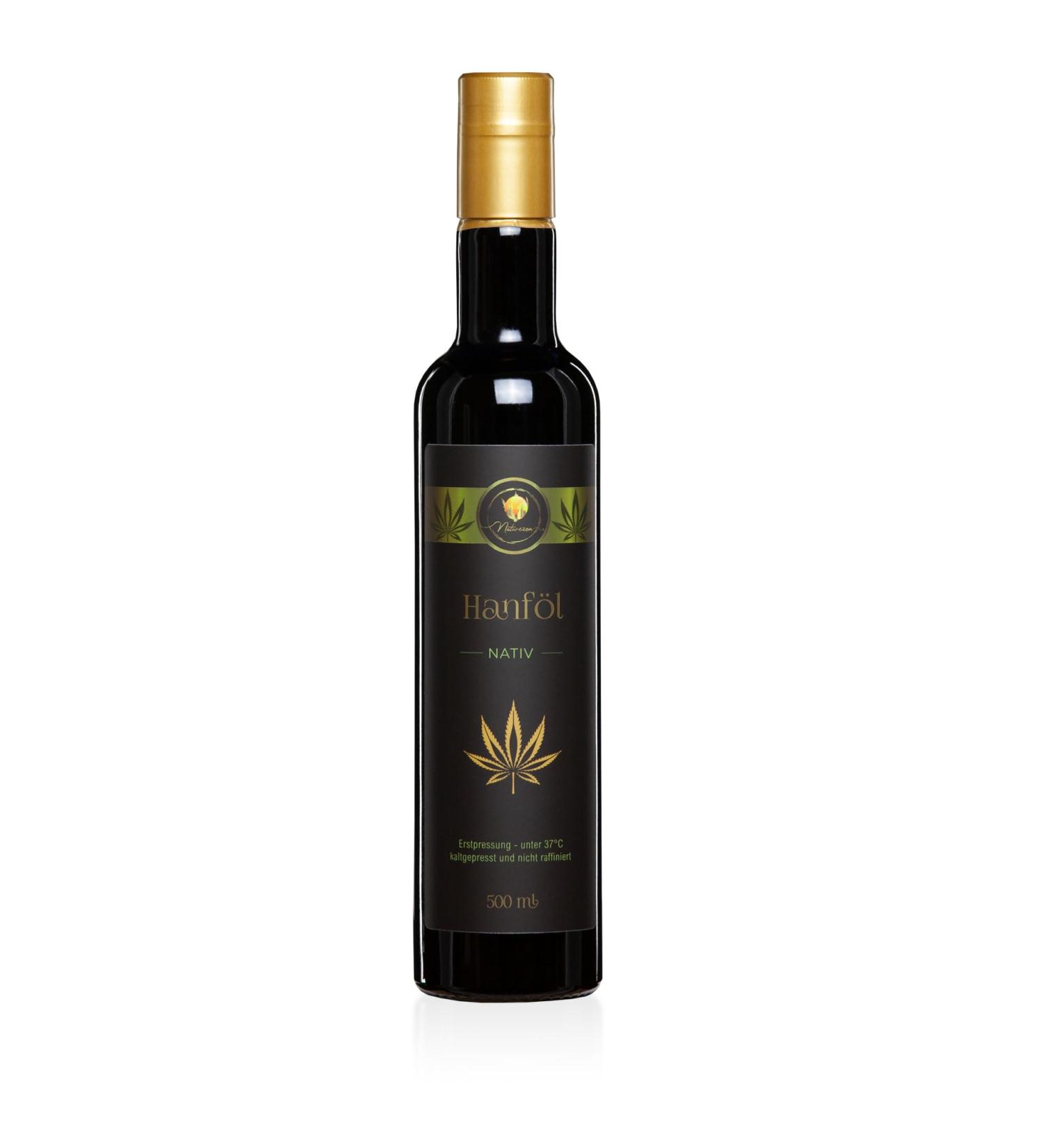 Naturezon Bio Hanf l 500ml - Freshly Pressed Cold-Pressed Hemp Oil | Pre-Order Now! - Buy Online on GoSupps.com