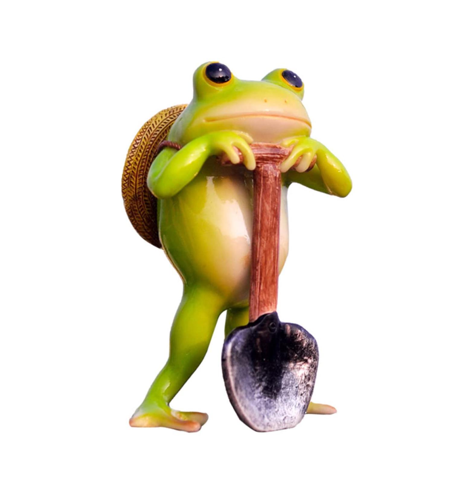 Zerodeko Cute Frog Ornament Greenery Decor Mini Toy Outdoor Decor Figurines for Outdoors Synthetic Resin - Buy Online on GoSupps.com