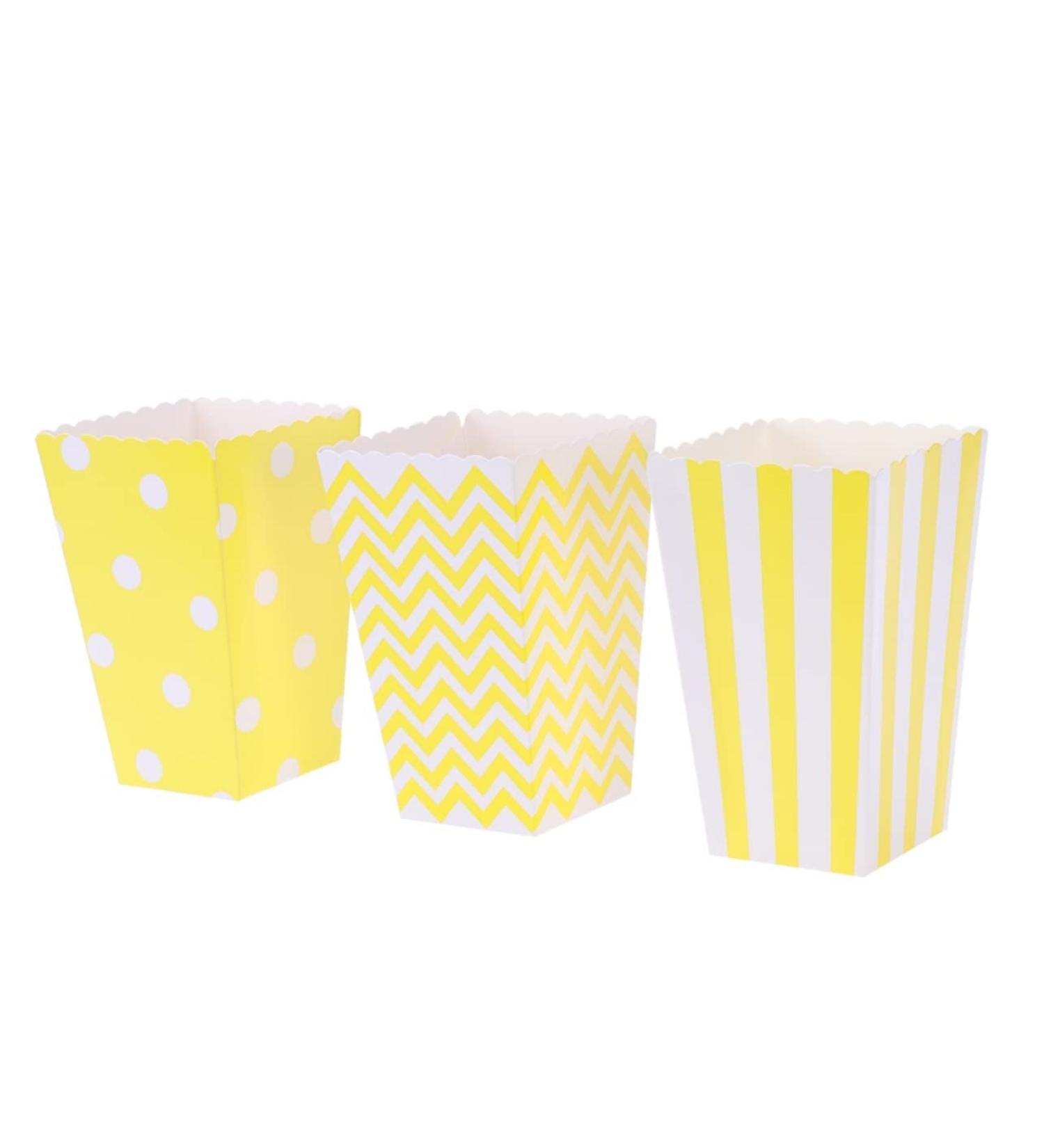 CIYODO 48pcs Party Candy Cartons Popcorn Boxes for Party Popcorn Gifts Popcorn Bucket Men Gift Popcorn Cups Candy Buffet Bags Candy Bar Bag Mens Gifts Man Party Bag Disposable medium Yellow - Buy Online on GoSupps.com