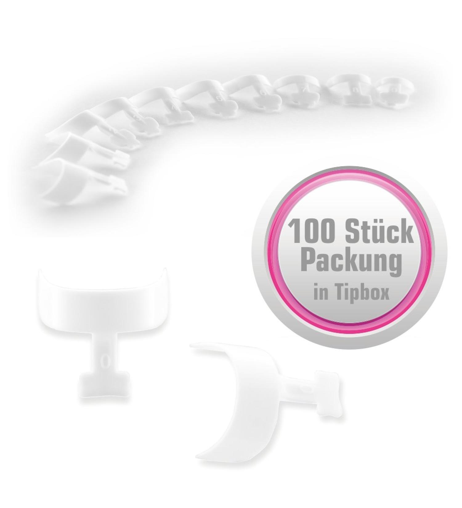 NAILFUN Mini French Tips nail tips white - 100 pieces French-white tips in tip box