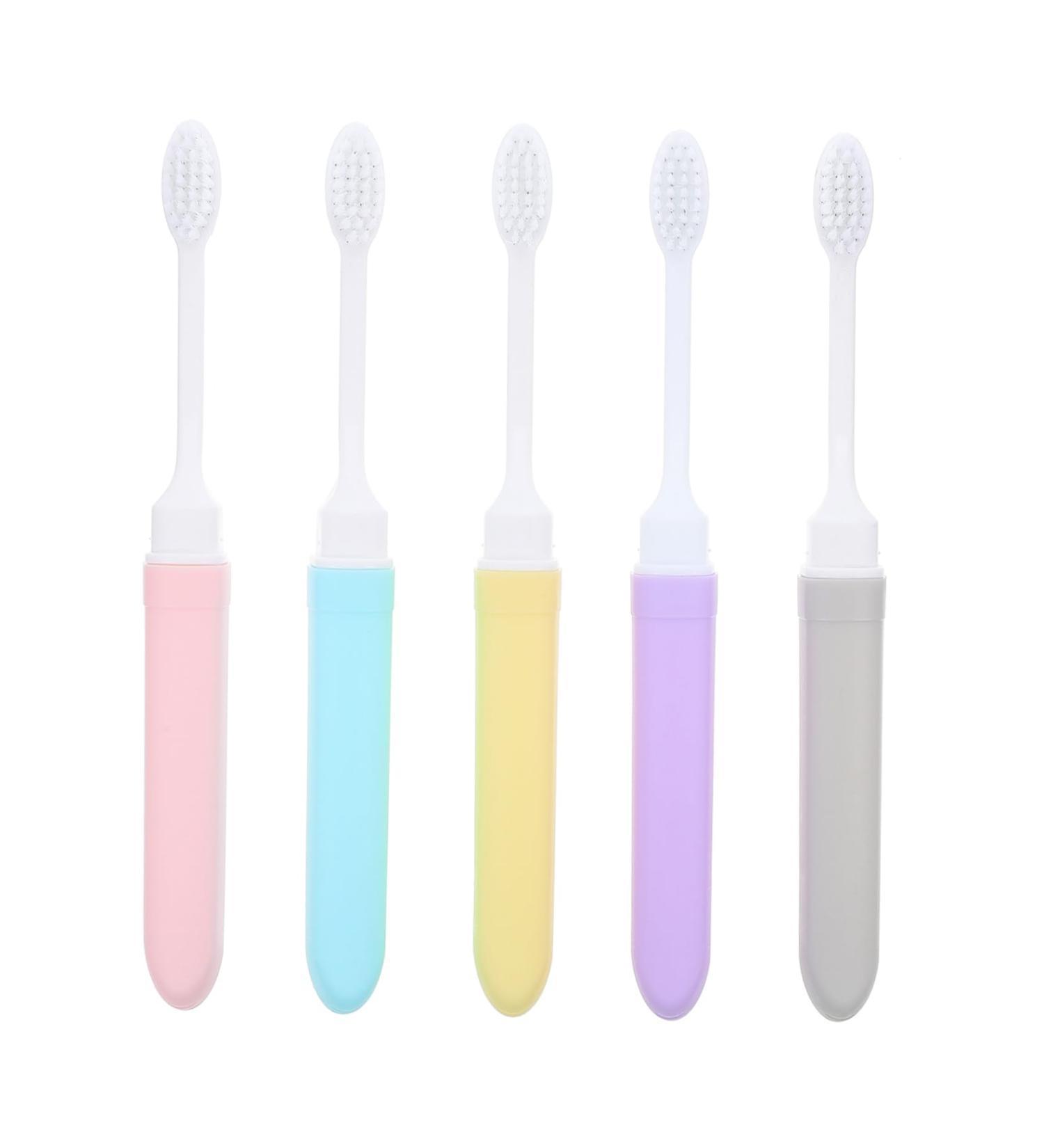 Ultechnovo 5-Stage Collapsible Travel Toothbrush Set - Compact Case for Camping & Travel | Ideal for Pregnant Women & Oral Care - Buy Online on GoSupps.com