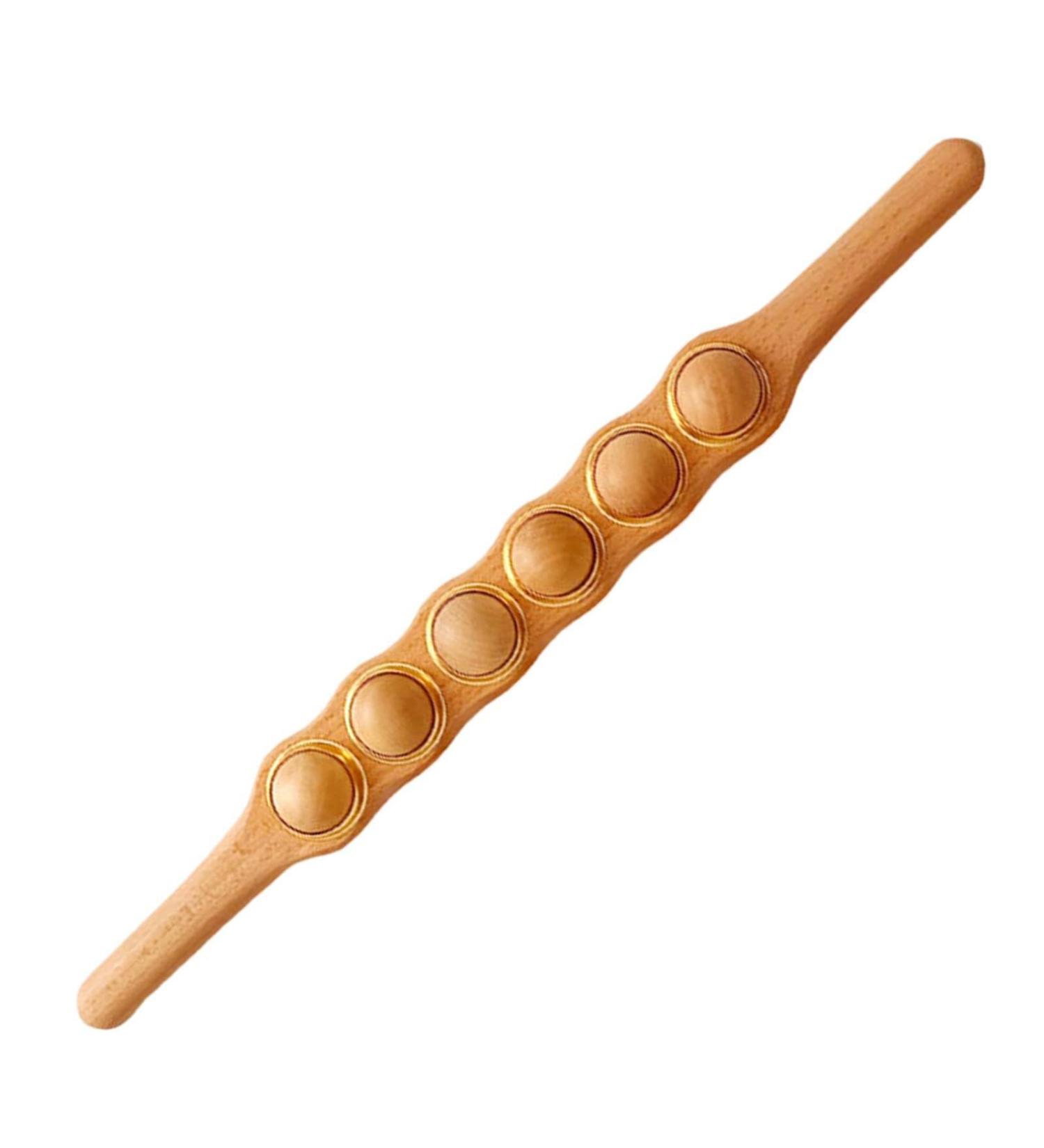 Qarido Rollstab | Smooth Exercise Scooter | Double-Sided Muscle Stick with 6 Spinning Rollers | Nutchproof Gua Sha Slip Fest Handle for Arms & Feet | International Shipping Available - Buy Online on GoSupps.com