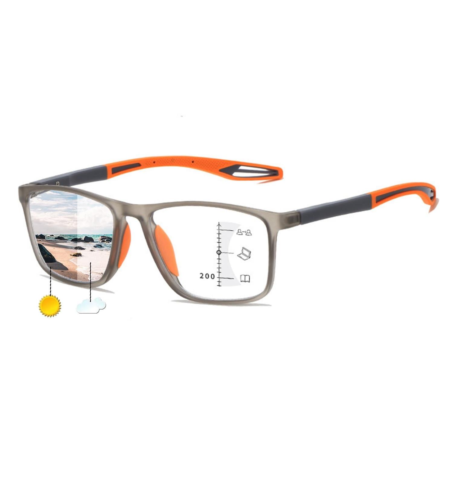 Photochromic Reading Glasses for Men Women Multifocal Blue Light Blocking Readers Anti Glare Computer Glasses(Couleur:Orange Grandeur:2.5x) - Buy Online on GoSupps.com