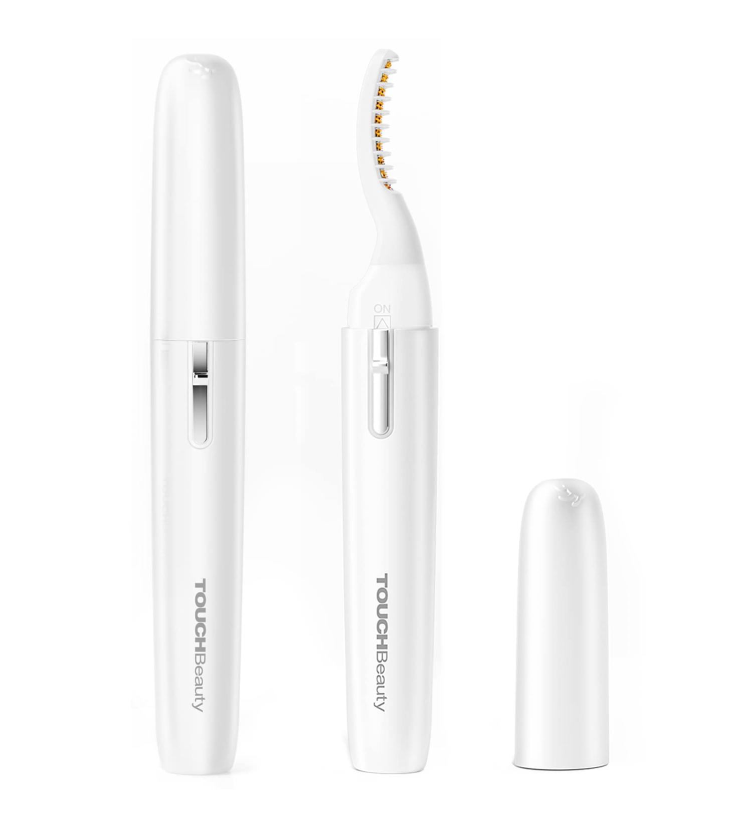 TOUCHBeauty Heated Electric Eyelash Curler - Fast Heating, Wand-Shaped Tip, Temperature Sensor - White - Buy Online on GoSupps.com