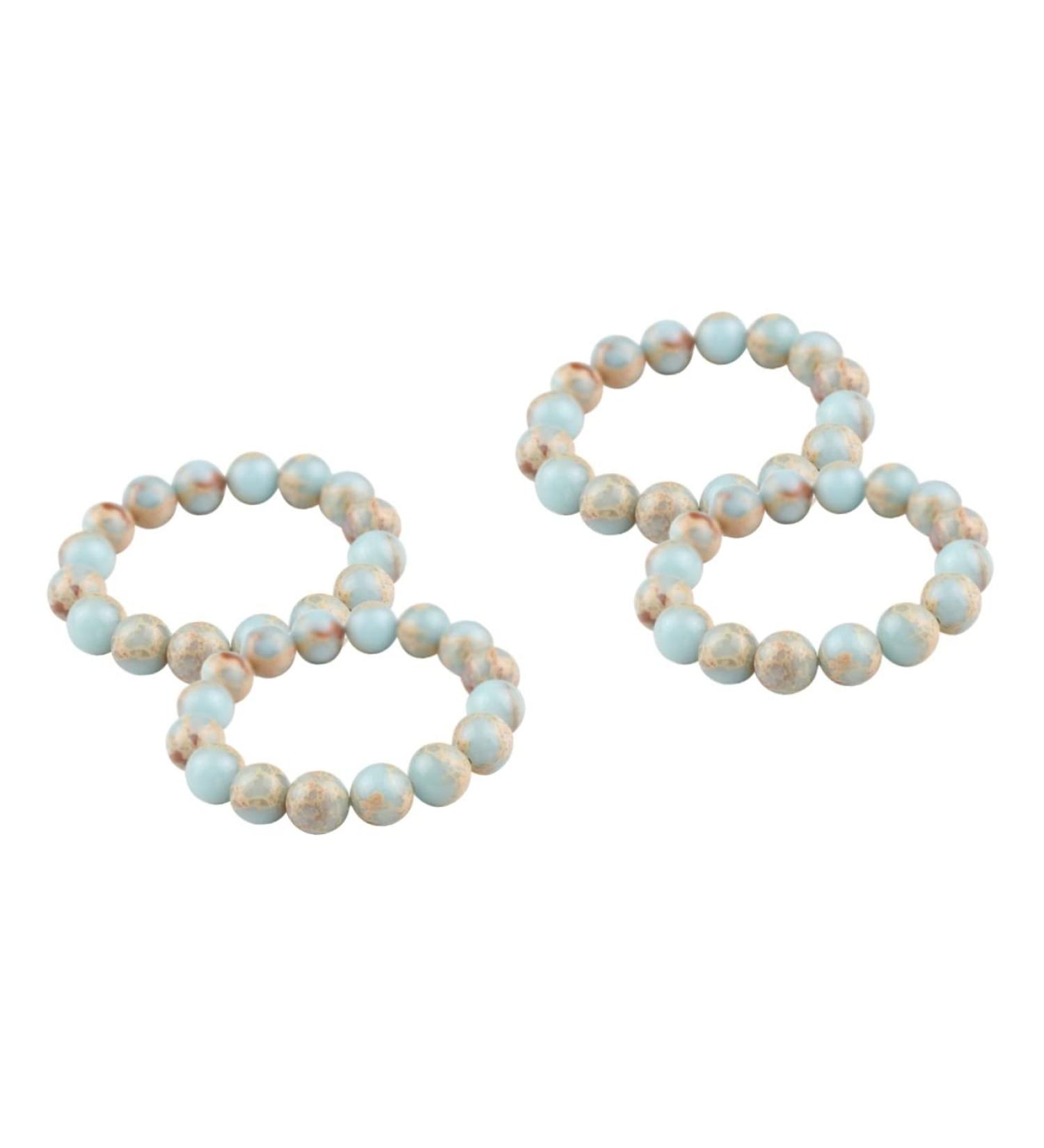 COHEALI 4 Pcs Blue Ball Bracelet Girls Bracelets Chakra Stone Beads Design Bracelet Tibet Shoushan Stone As Shownx2pcs 16X16CMx2pcs - Buy Online on GoSupps.com