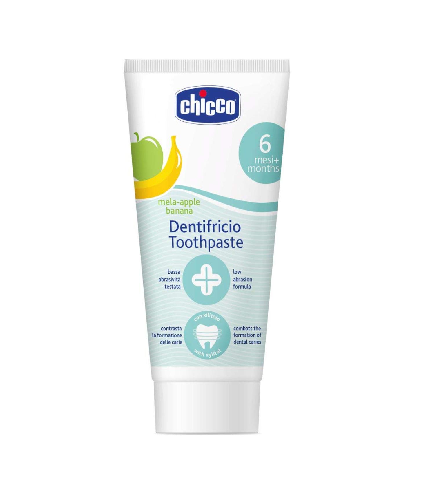 Chicco Toothpaste - Apple/Banana Flavor 50ml | Natural Kids Oral Care for Healthy Smiles - Buy Online on GoSupps.com