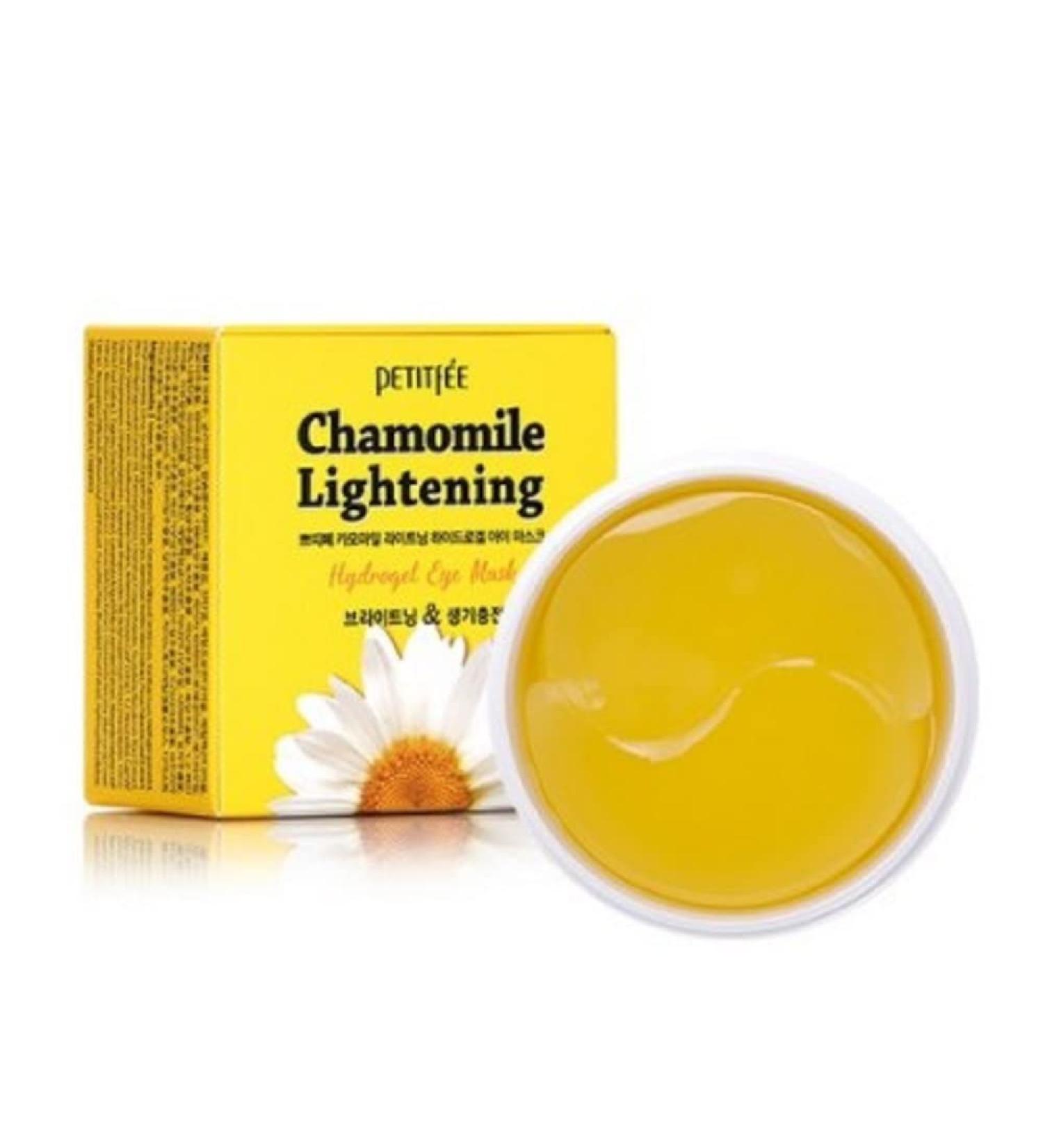 Petitfee Chamomile Lightening Hydrogel Eye Mask | Brighten Dark Circles & Reduce Puffiness - Buy Online on GoSupps.com