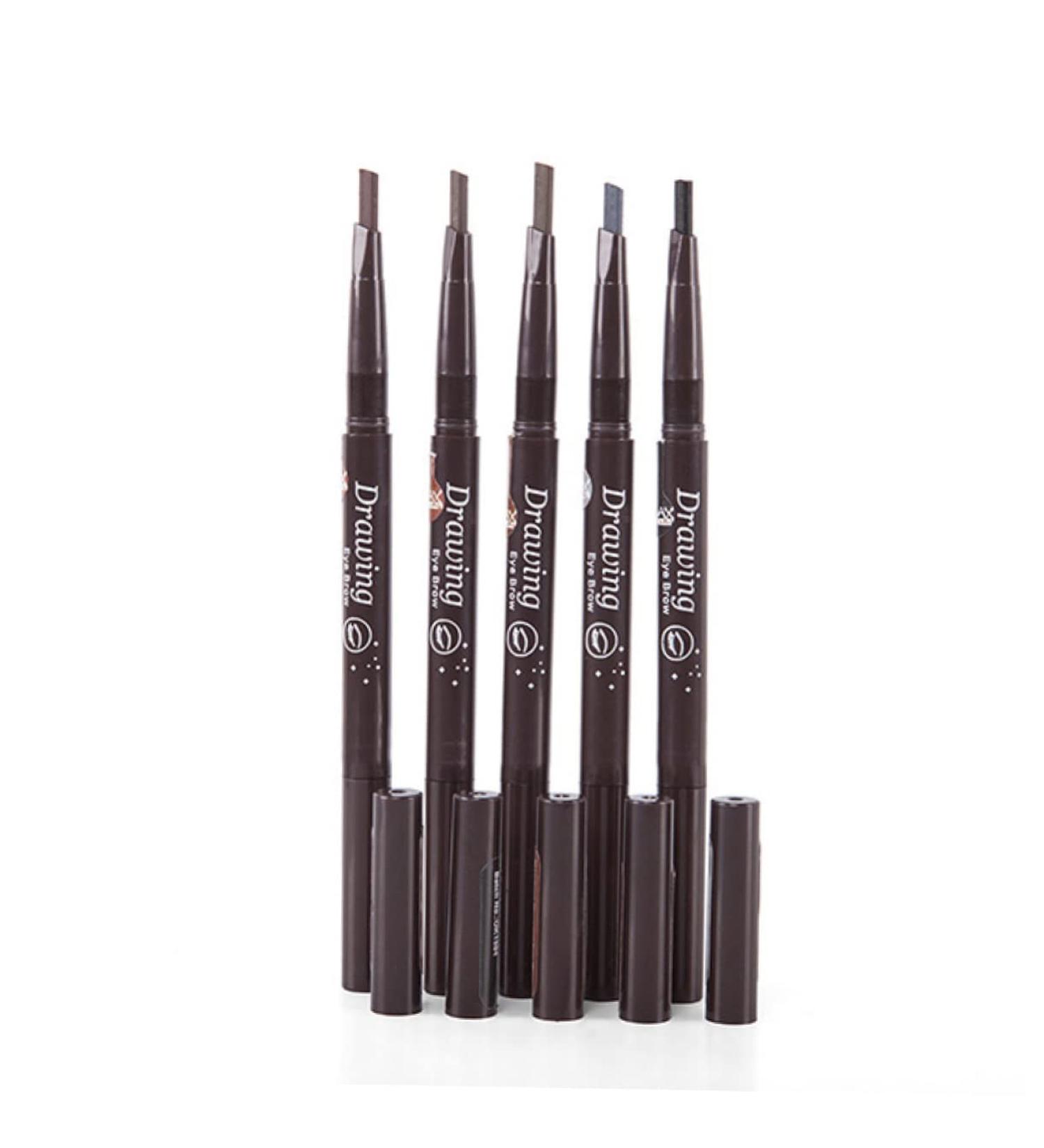 Beatifufu 2 1 Black Eyebrow Pencil Eyebrow Filler Eyebrow Pencil Brush Makeup To Rotate Triangle Eyebrow Brush - Buy Online on GoSupps.com