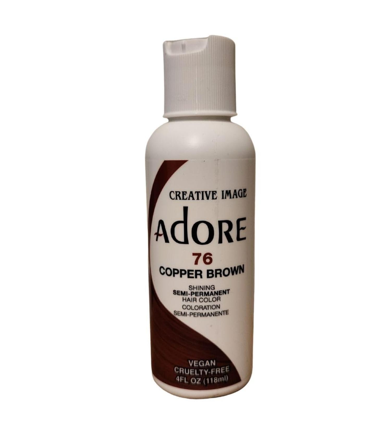 Creative Image Adore 76 Copper Brown Hair Colour 118 ml Brown 118 ml (Pack of 1)