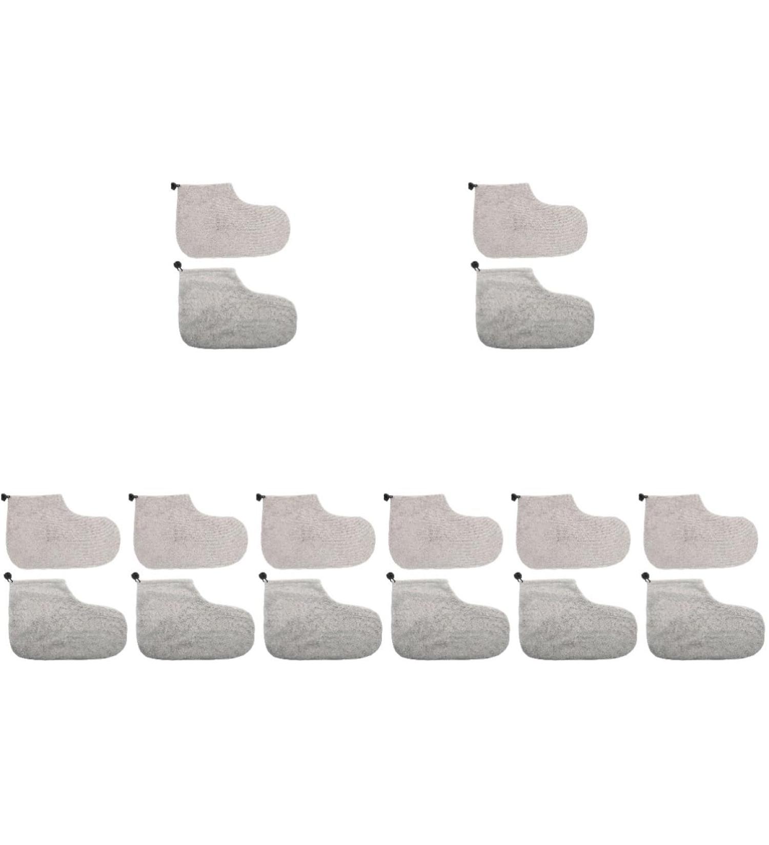 Housoutil 8 Pairs Wax Warm Foot Cover Convenient Wax Foot Cover Paraffin Wax Gloves Paraffin Wax Skin Cover Mittens Boots Foot Warming Cover Heating Bag Moisturizing Cotton 28X20X0.9CMx8pcs Greyx8pcs - Buy Online on GoSupps.com