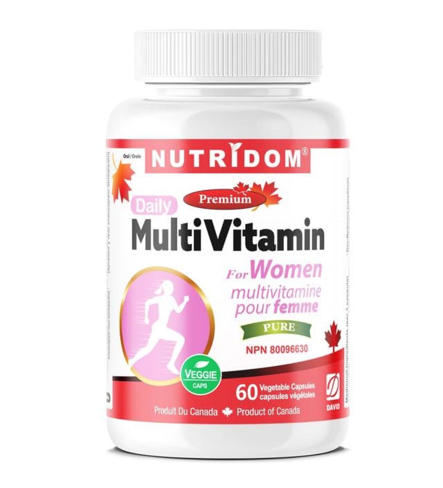 Nutridom Complete Women's Multivitamin | Iron Vitamin D3 B-Vitamins and Antioxidants C & E | Gluten-Free Non-GMO 60 Vegetable Capsules - Buy Online on GoSupps.com