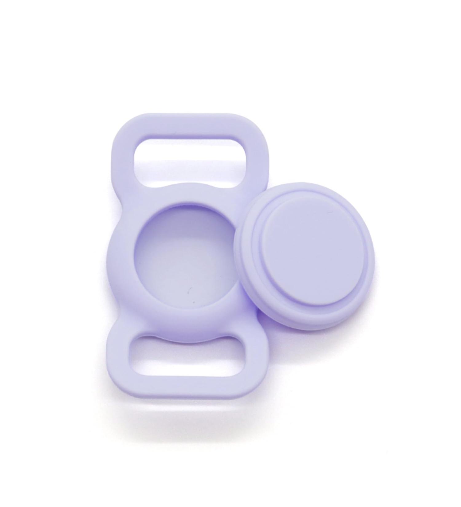 Premium Airtag Dog Collar & GPS Tracker - Silicone Anti-Lost Protective Cover for Pets | Purple Violet - Perfect for Dogs & Cats - Buy Online on GoSupps.com