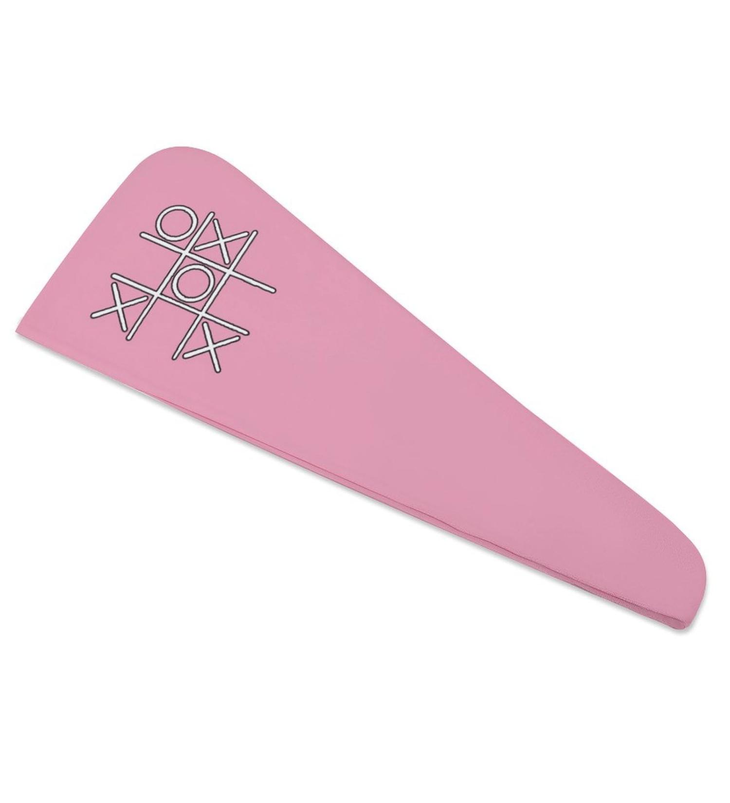 Tic Toe Noughts and Crosses Microfiber Hair Towel Wrap - Super Absorbent Turban for Women 10"x26" - Ideal Hair Care Solution - Buy Online on GoSupps.com