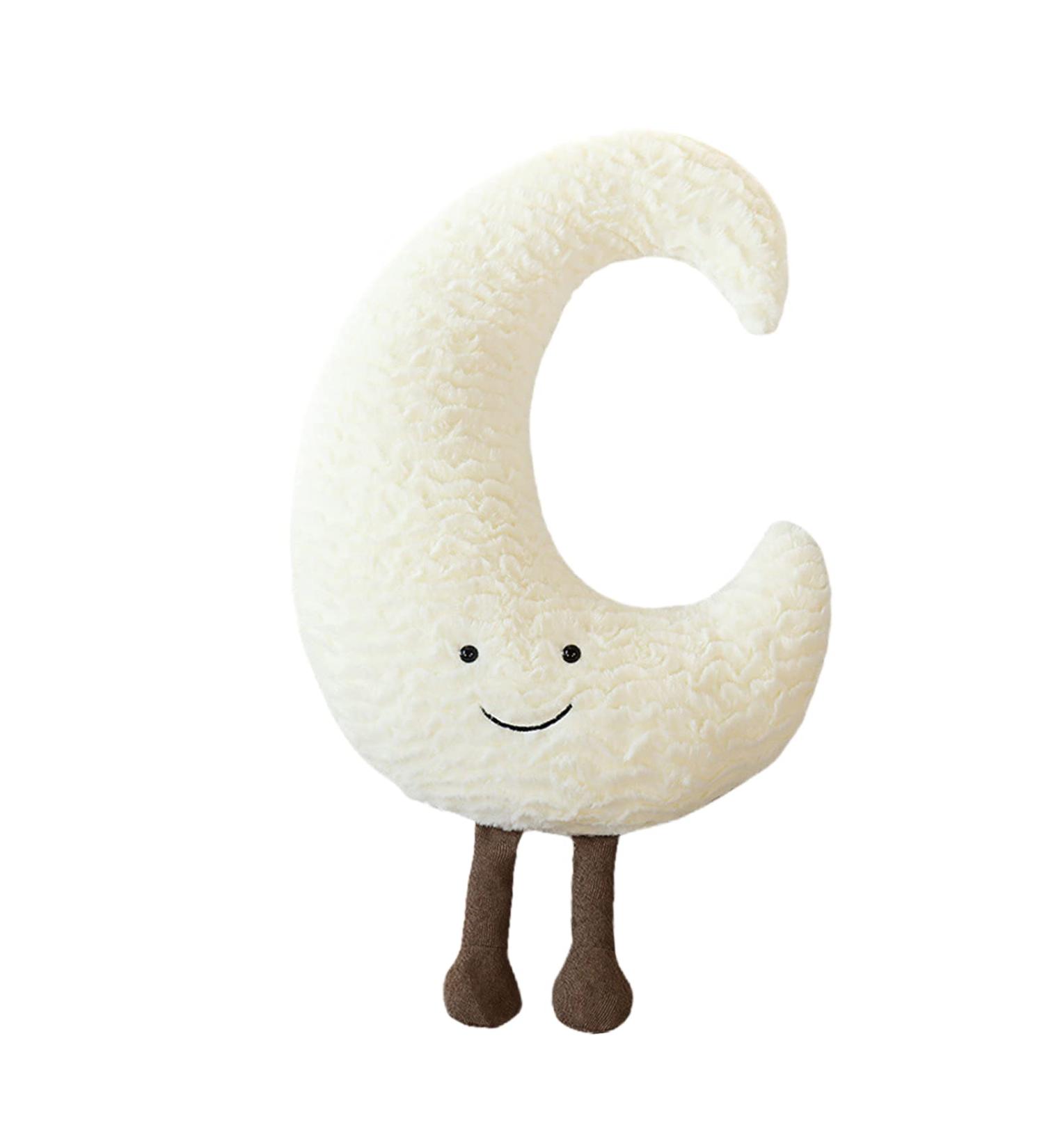 LIBOOI 60cm Sun Cloud Moon Star Pillow Cushion Decorative Kids Cute Nursery Pillow Cloud Soft Decor Stuffed Pillow Plush Pillow for Kids Bolster Soft Sofa Room Decor (UK1-YH-221129DJ02-6-HD) 60cm Moon - Buy Online on GoSupps.com