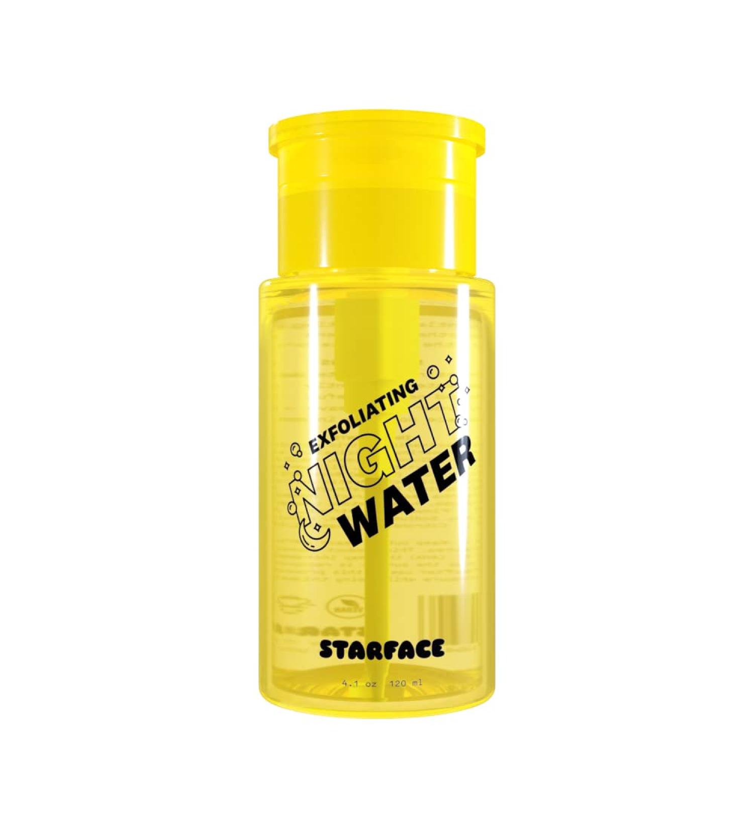 Starface Exfoliating Night Water - 4.1oz | Acne-Prone Skin | AHAs, BHA, PHA | Oil-Free, Cruelty-Free, Vegan - Buy Online on GoSupps.com