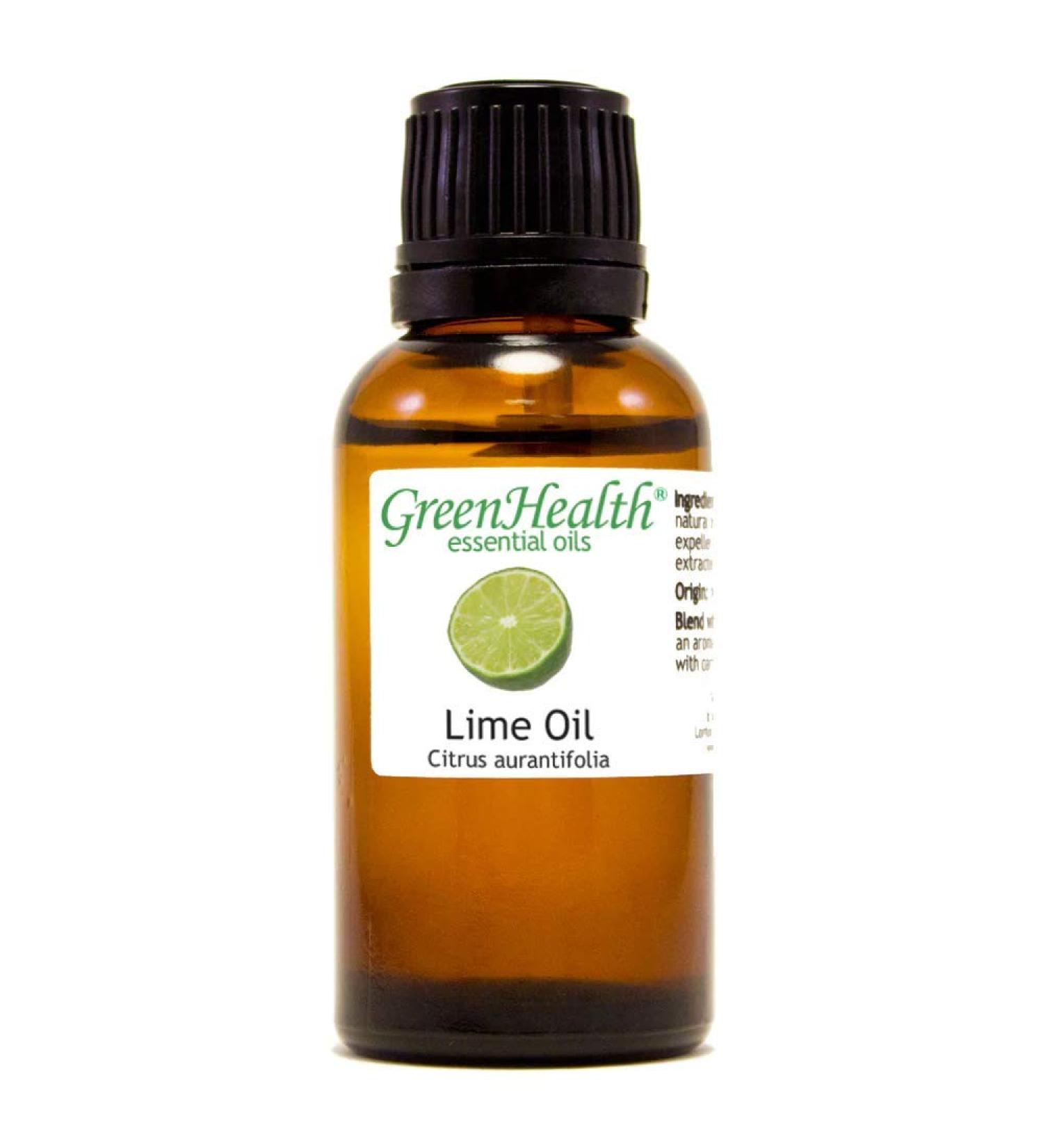 Lime 1 fl oz (30 ml) Glass Bottle 100% Pure Essential Oil GreenHealth - Buy Online on GoSupps.com