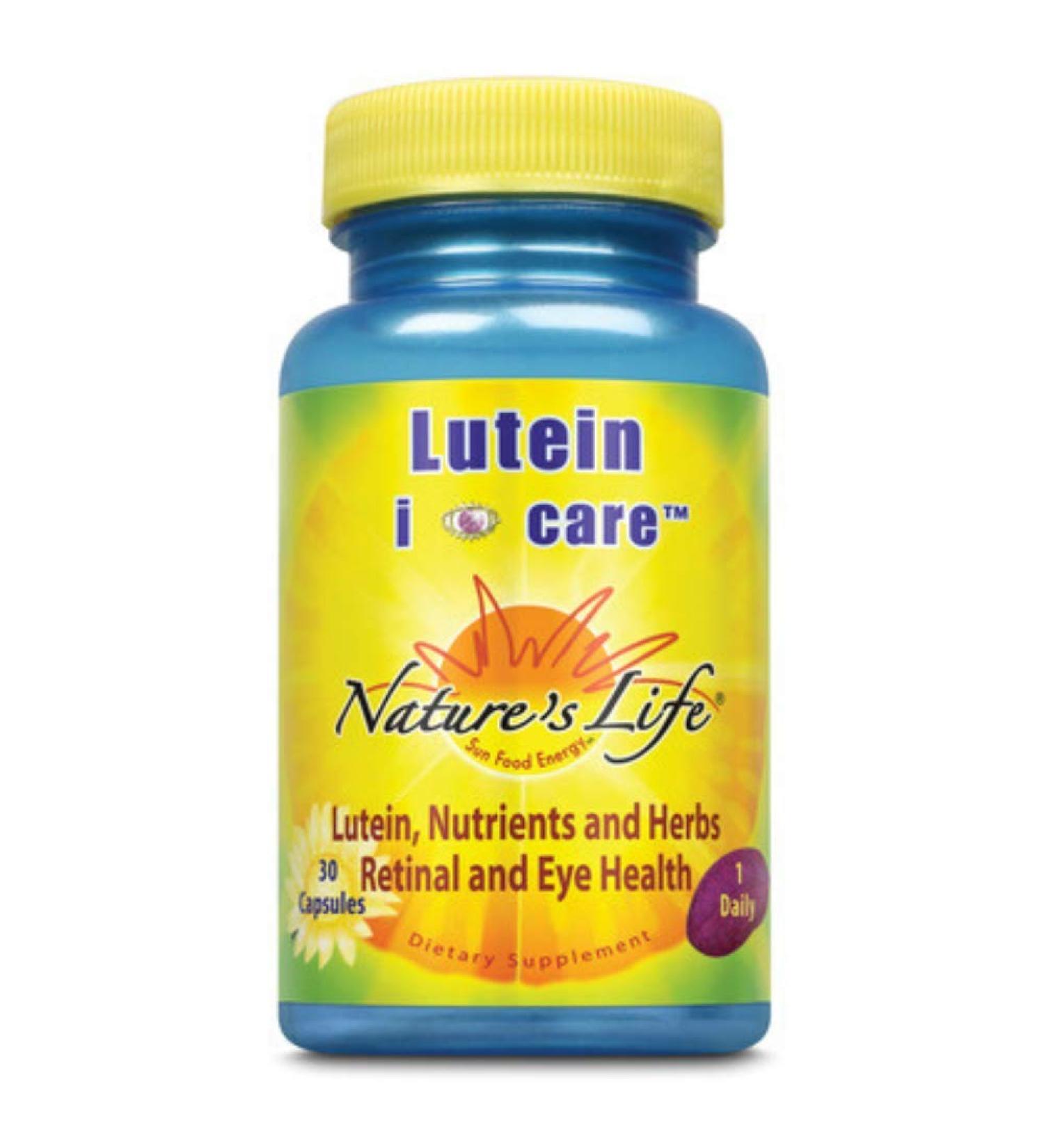 Nature's Life Lutein i Care | 30 ct 30 Count (Pack of 1)