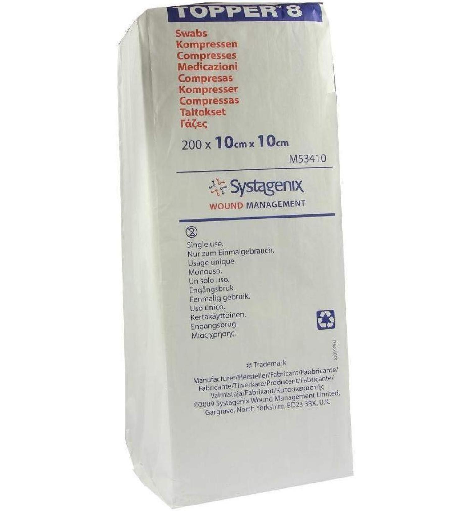 Topper 8 comprising.10x10 cm Unstertil 200 ST