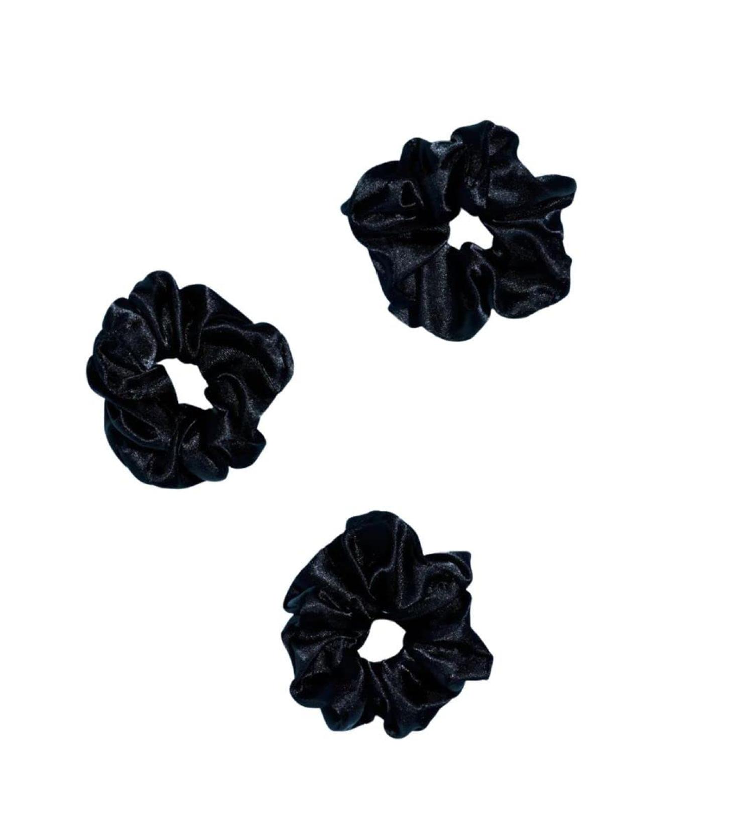 Gimme Beauty Satin-Soft Hair Scrunchies for Sleep - Black (3 Pack) - Buy Online on GoSupps.com
